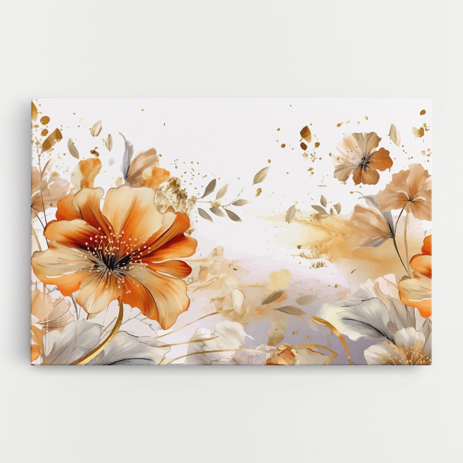 Tablou Canvas Gold Orange Poppy mockup 0
