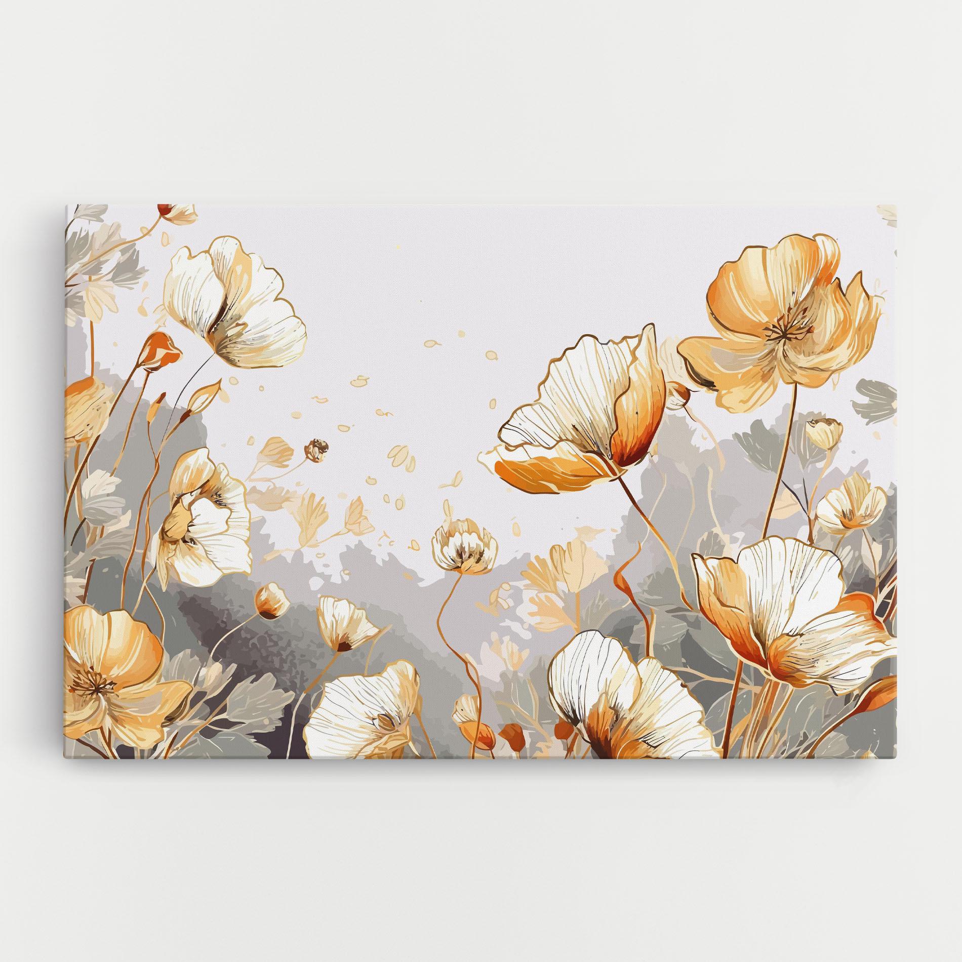 Tablou Canvas Gold Poppies mockup 0