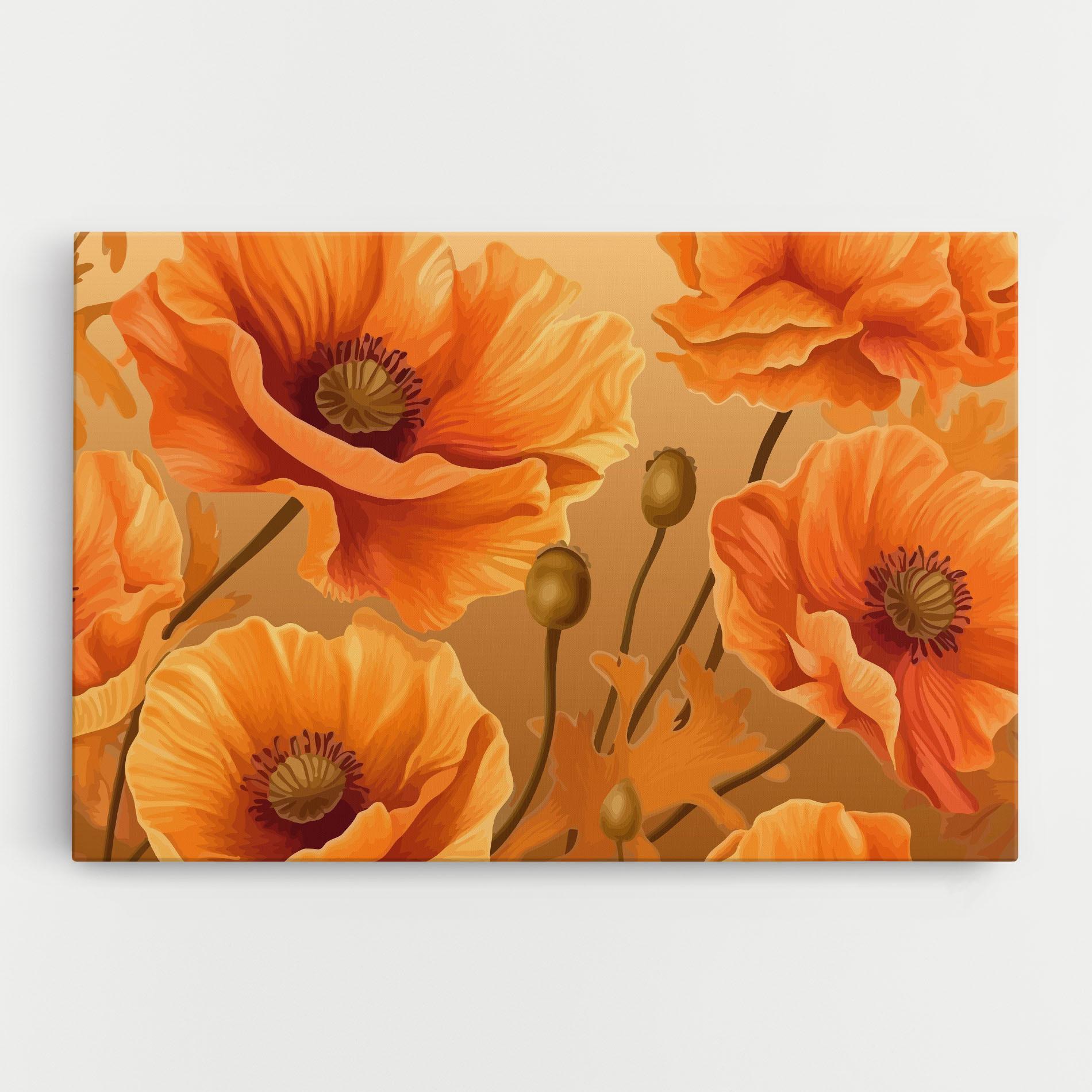 Tablou Canvas Pastel Orange Poppy mockup 0