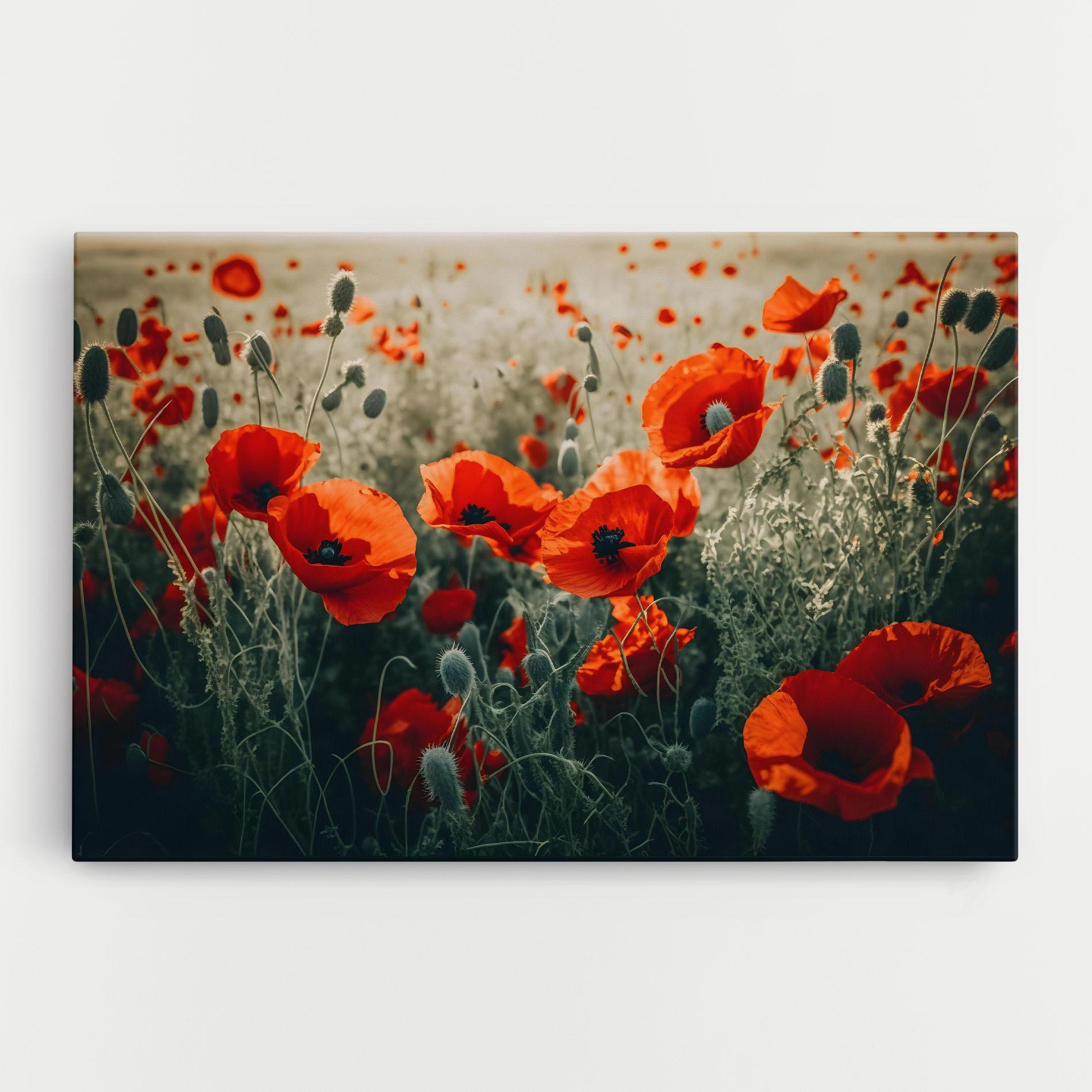 Tablou Canvas Poppy Grass Field mockup 0