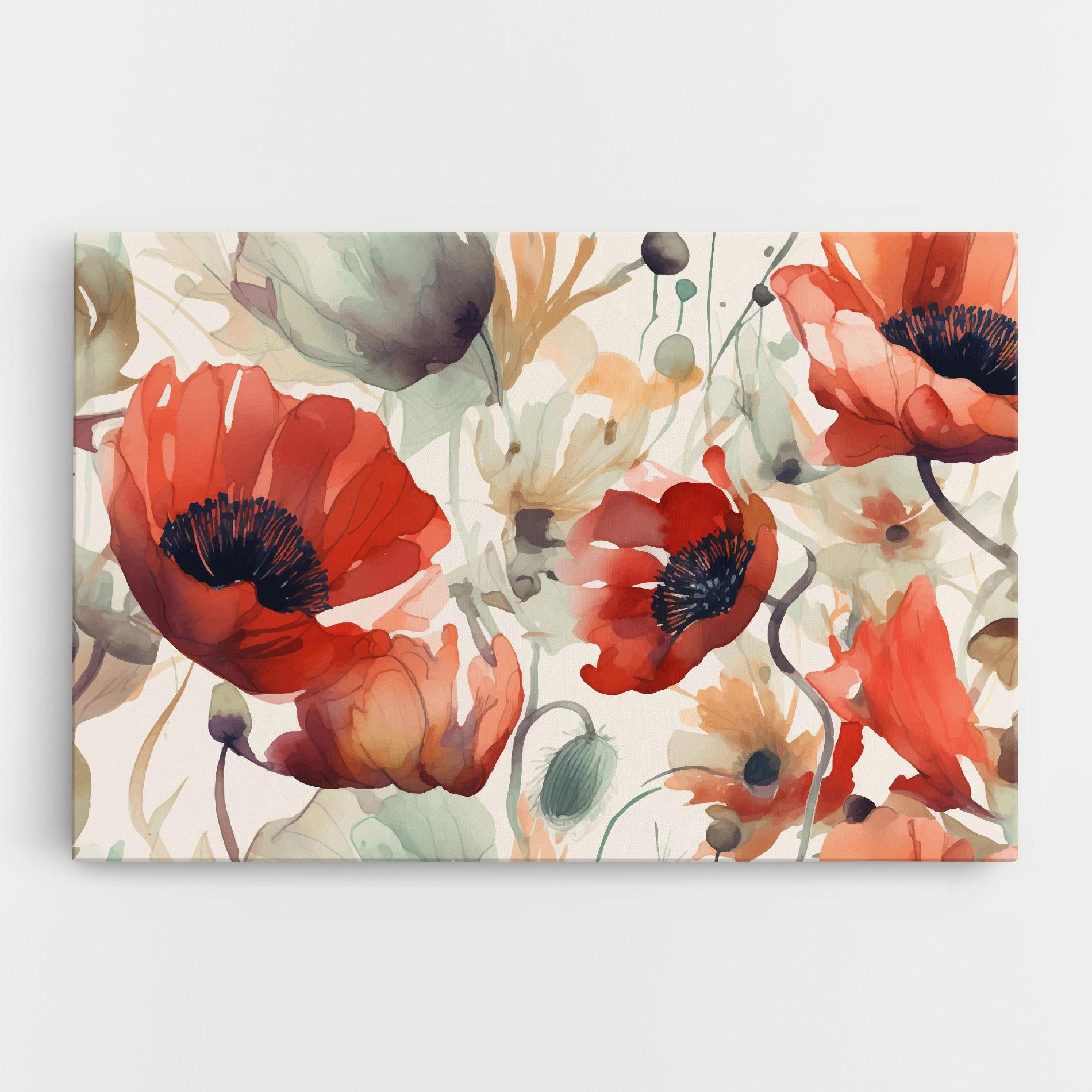 Tablou Canvas Poppy Red Cream mockup 0