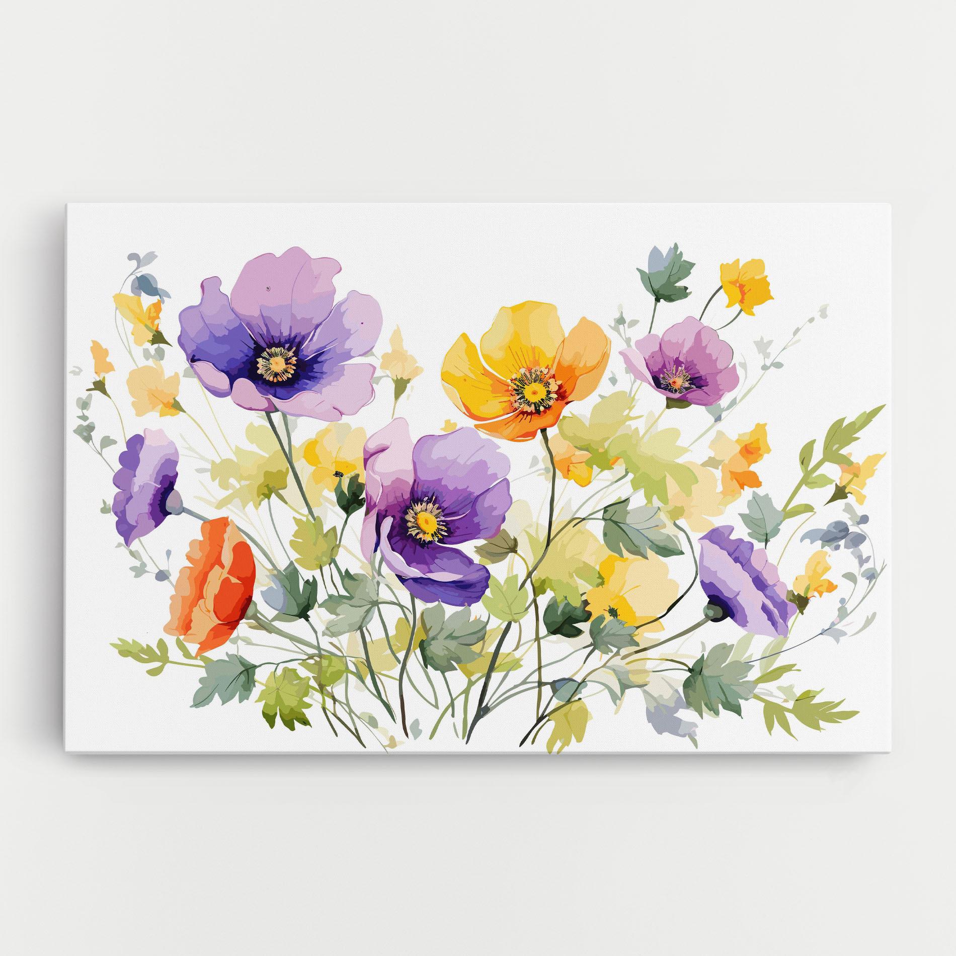 Tablou Canvas Purple Orange Poppy mockup 0