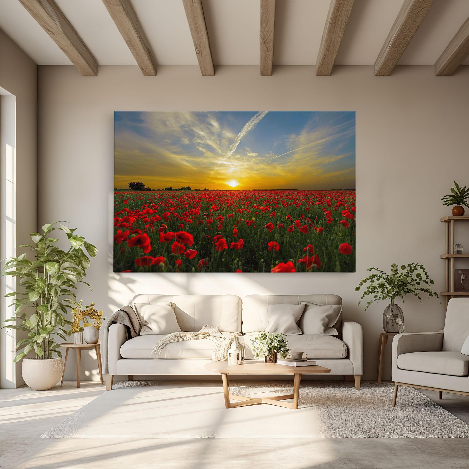 Tablou Canvas Poppies Sunset mockup 6