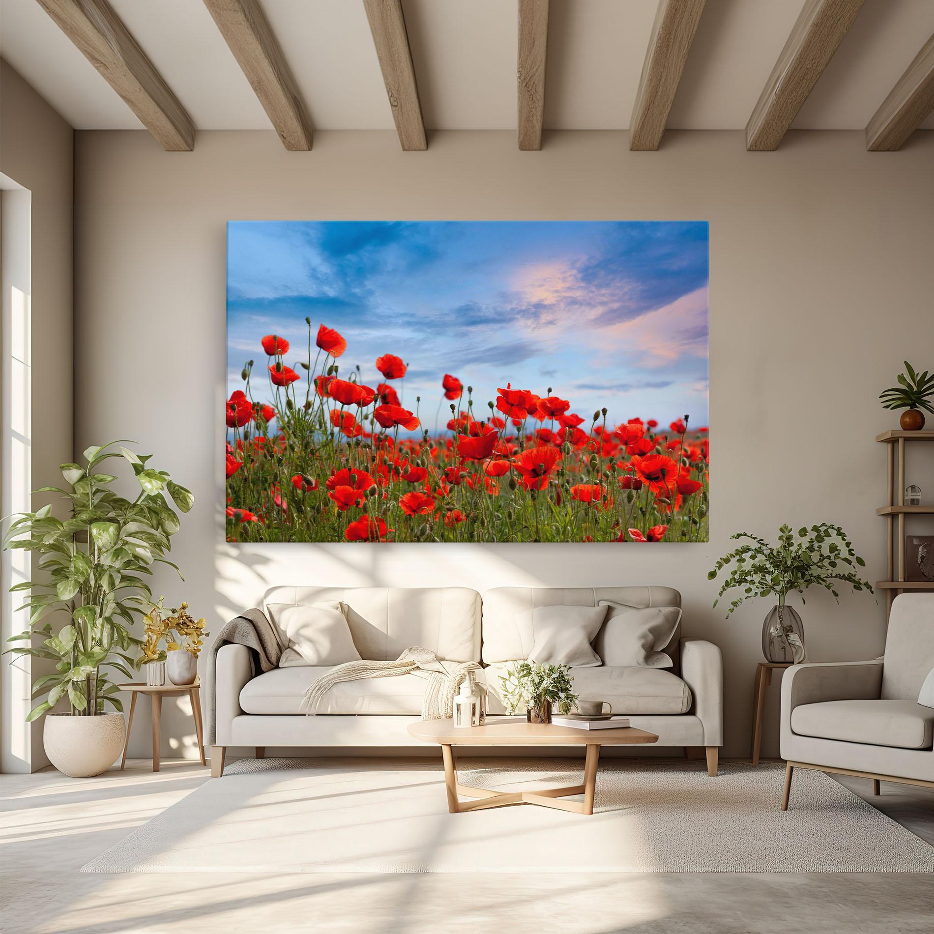 Tablou Canvas Poppy Field mockup 6