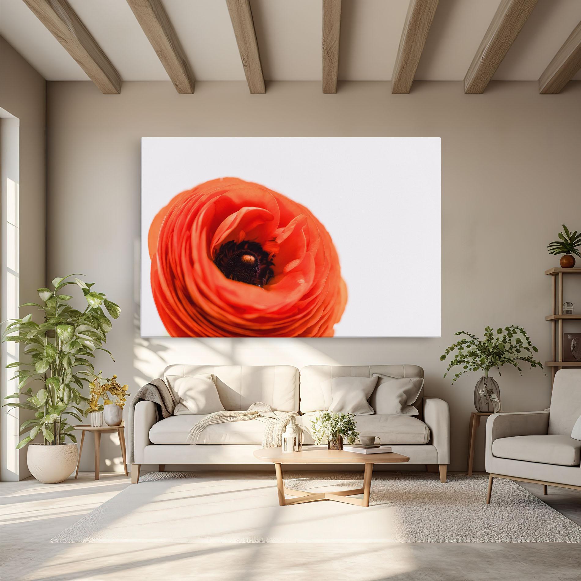 Tablou Canvas Pretty Red Poppy mockup 6