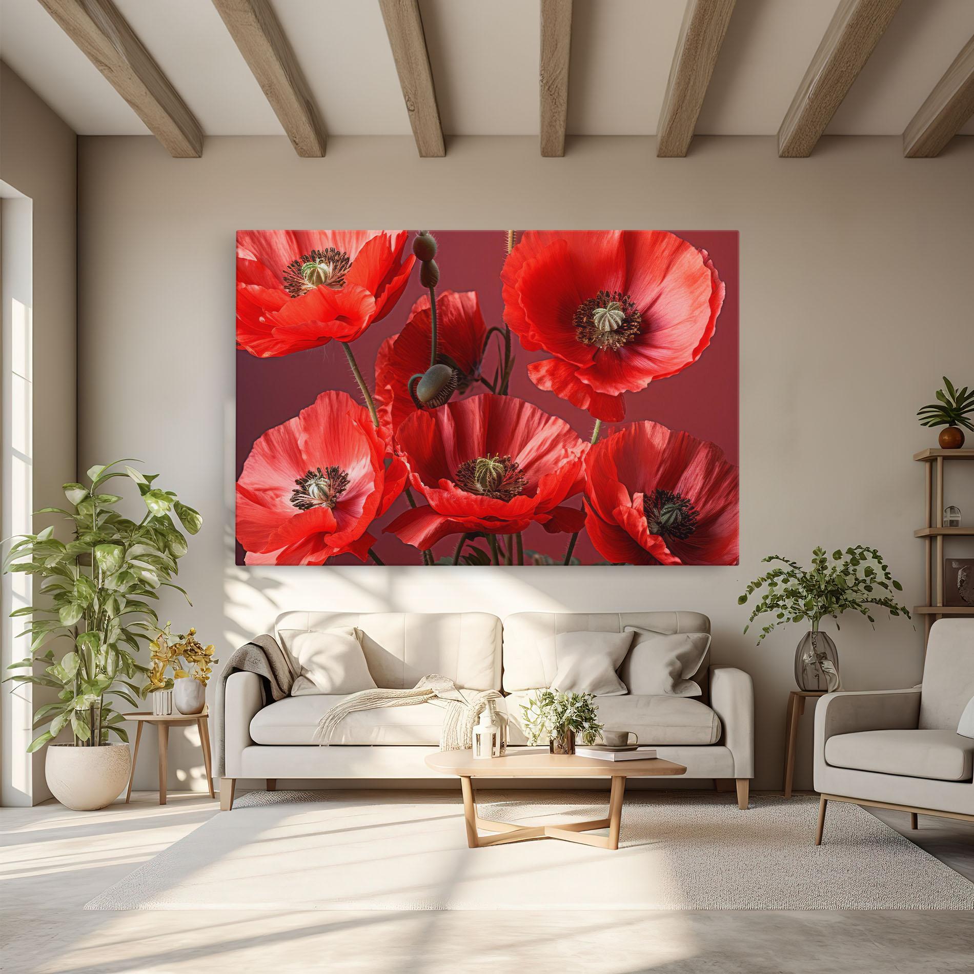 Tablou Canvas Red Poppies mockup 6