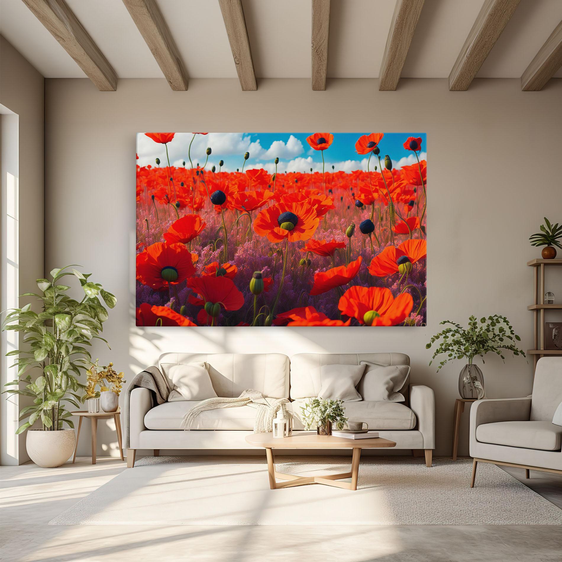 Tablou Canvas Wild Poppies mockup 6