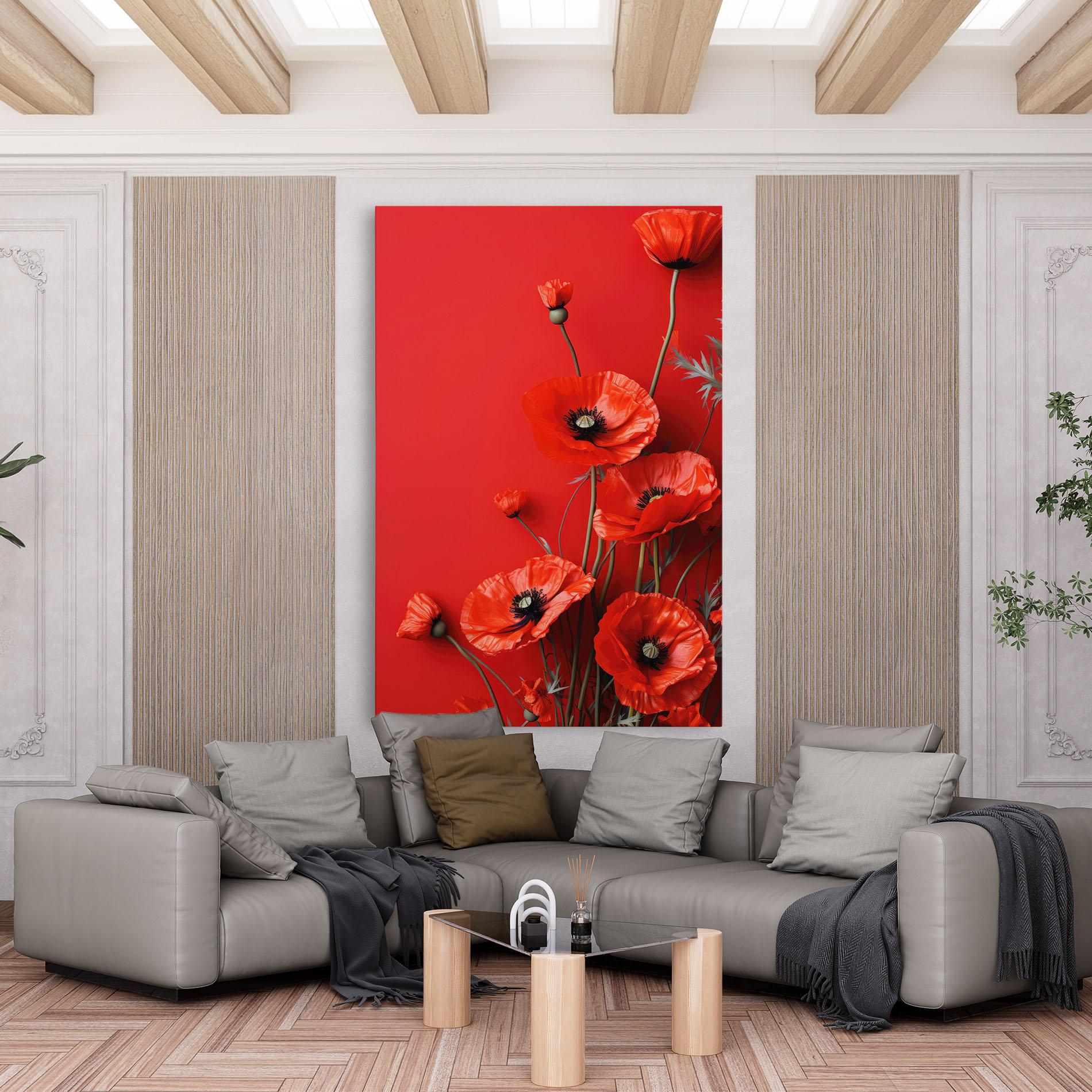 Tablou Canvas Poppies On The Table mockup 6