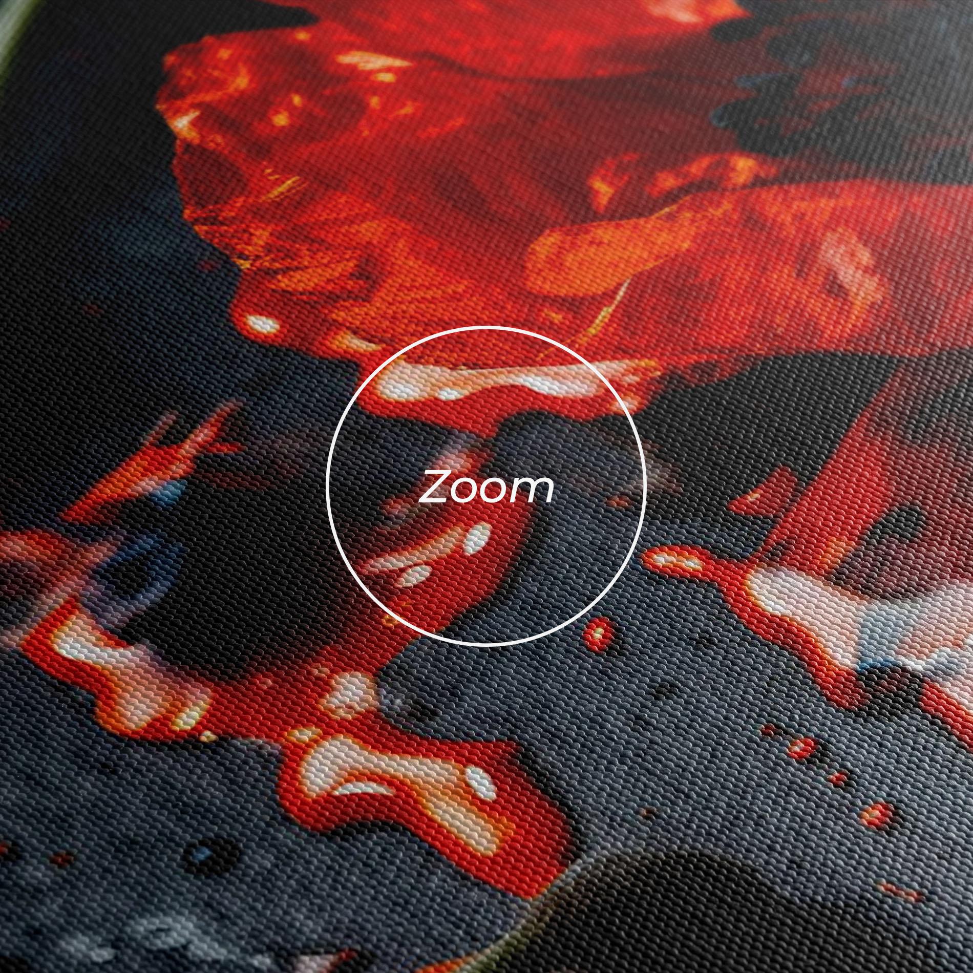 Tablou Canvas Beautiful Red Poppy Liquid mockup 3