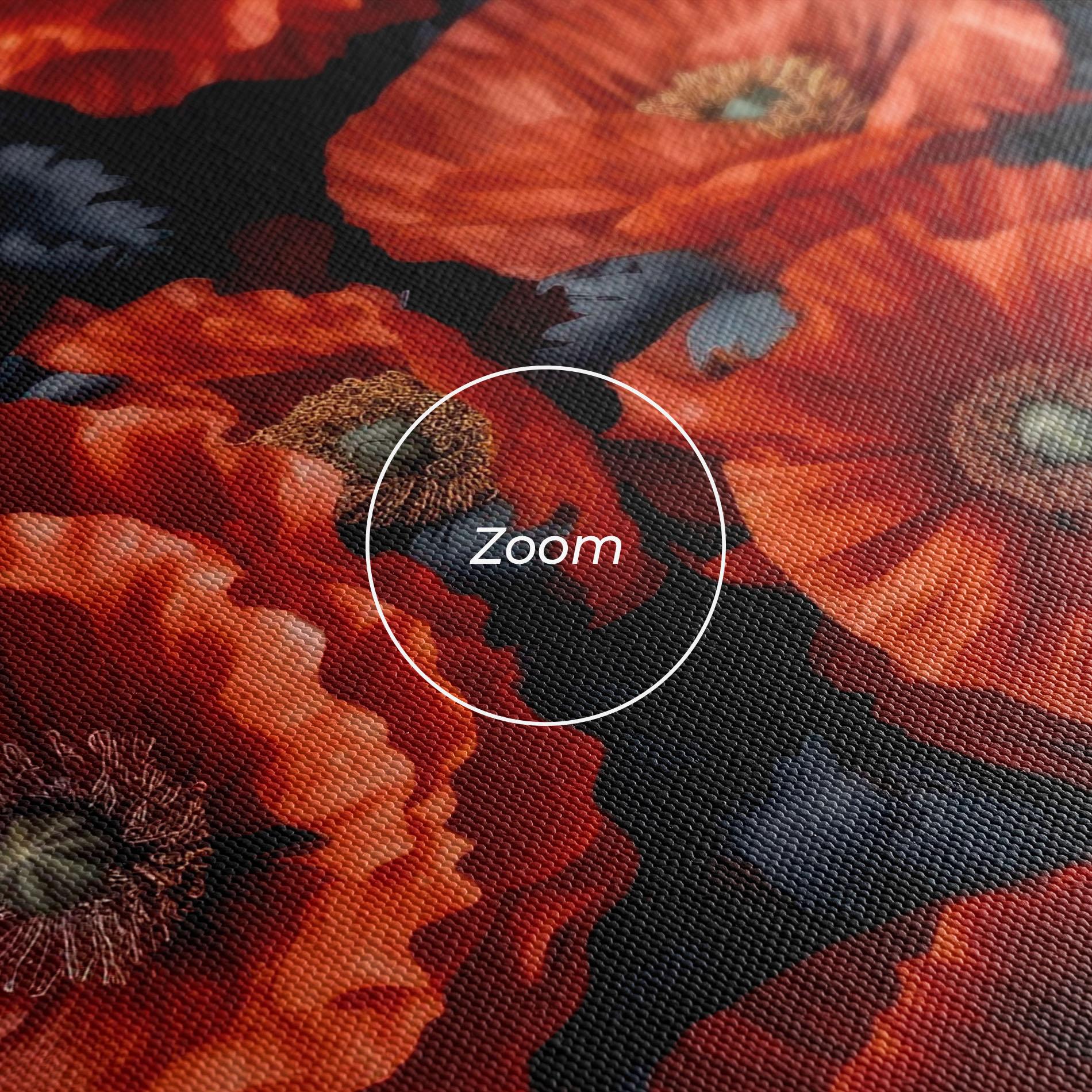 Tablou Canvas Black Red Poppies mockup 3