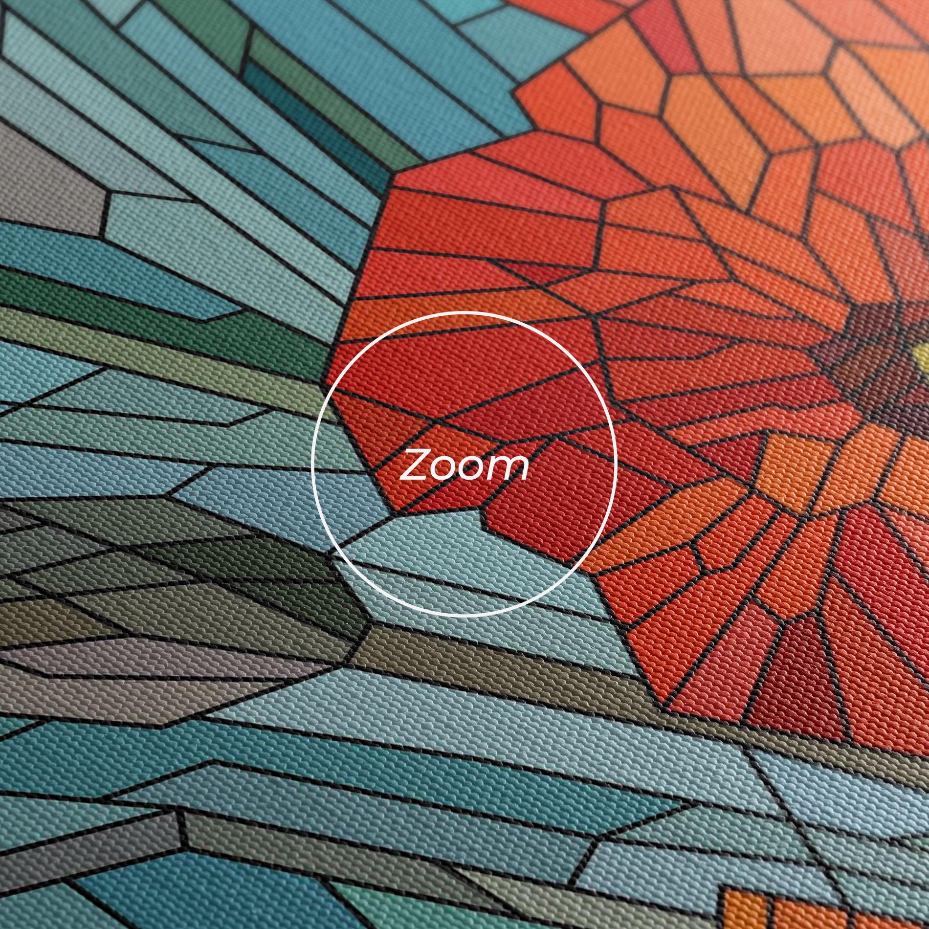 Tablou Canvas Blue Glass Poppy mockup 3