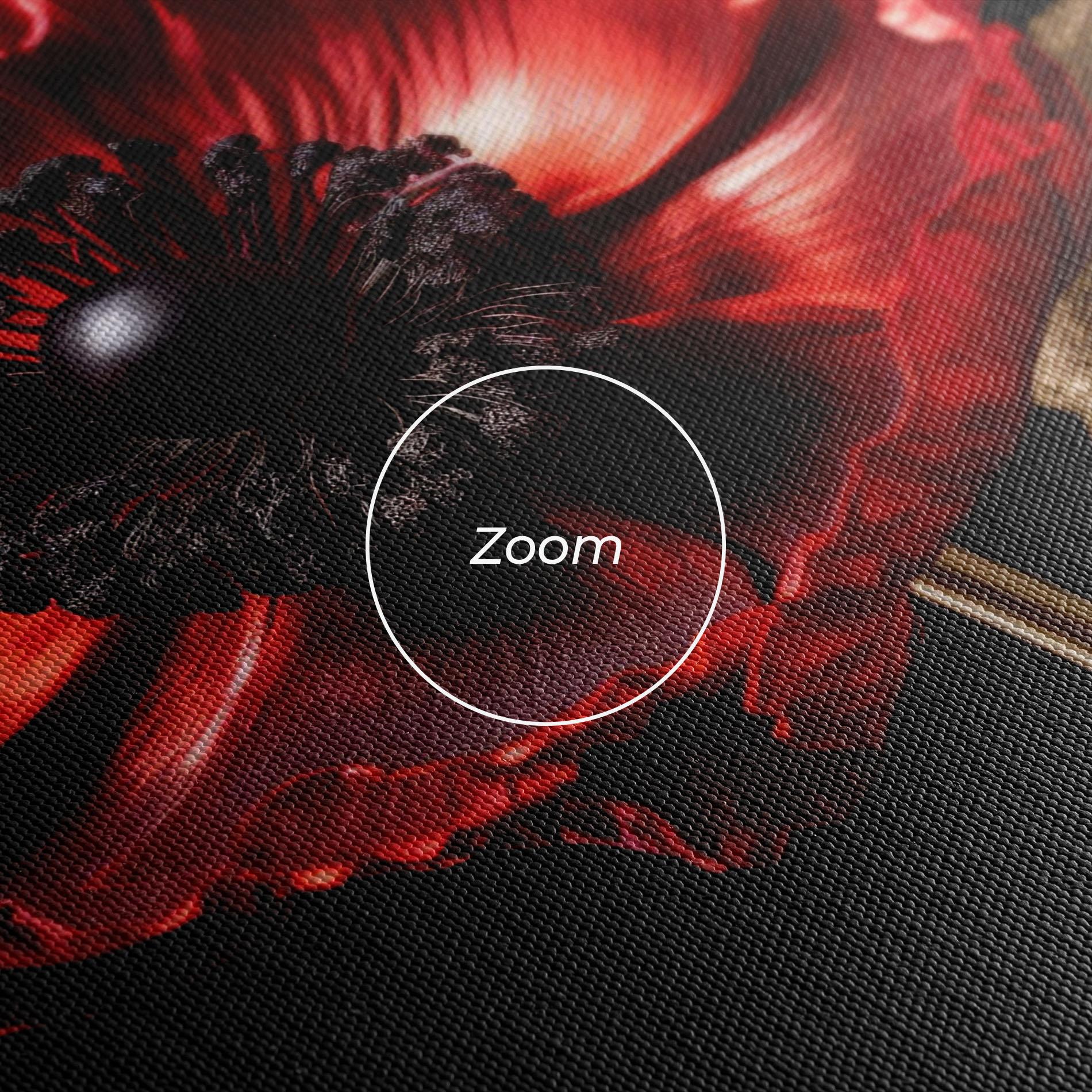 Tablou Canvas Dark Red Poppy mockup 3