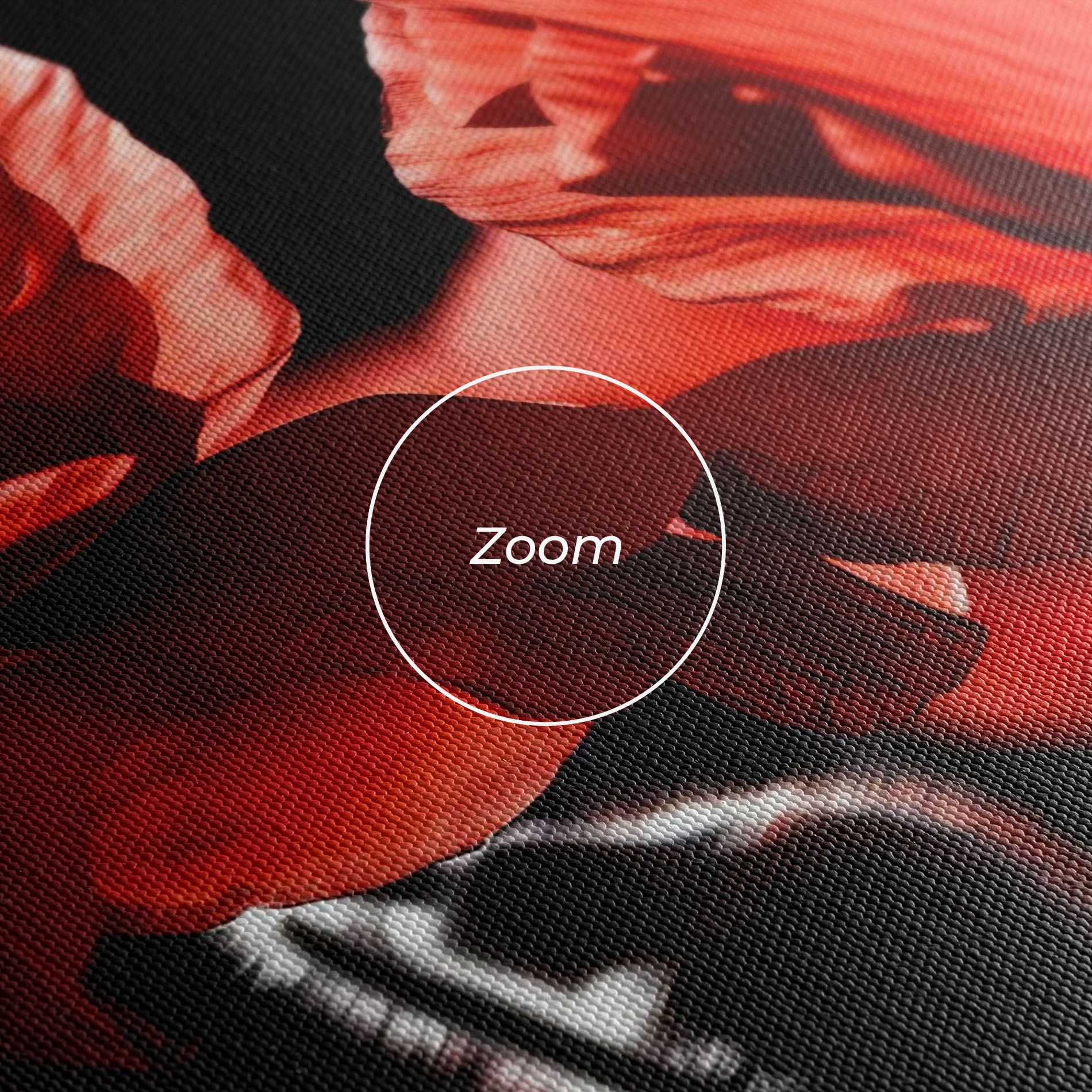 Light Red Poppy On Black mockup 3