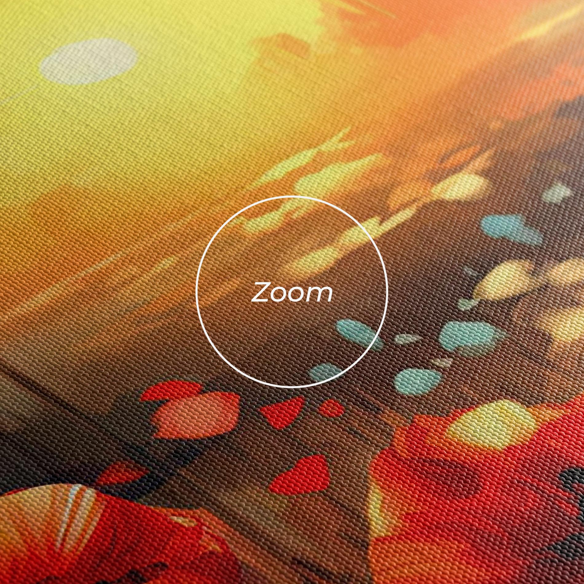 Tablou Canvas Sunrise Painting Poppies mockup 3