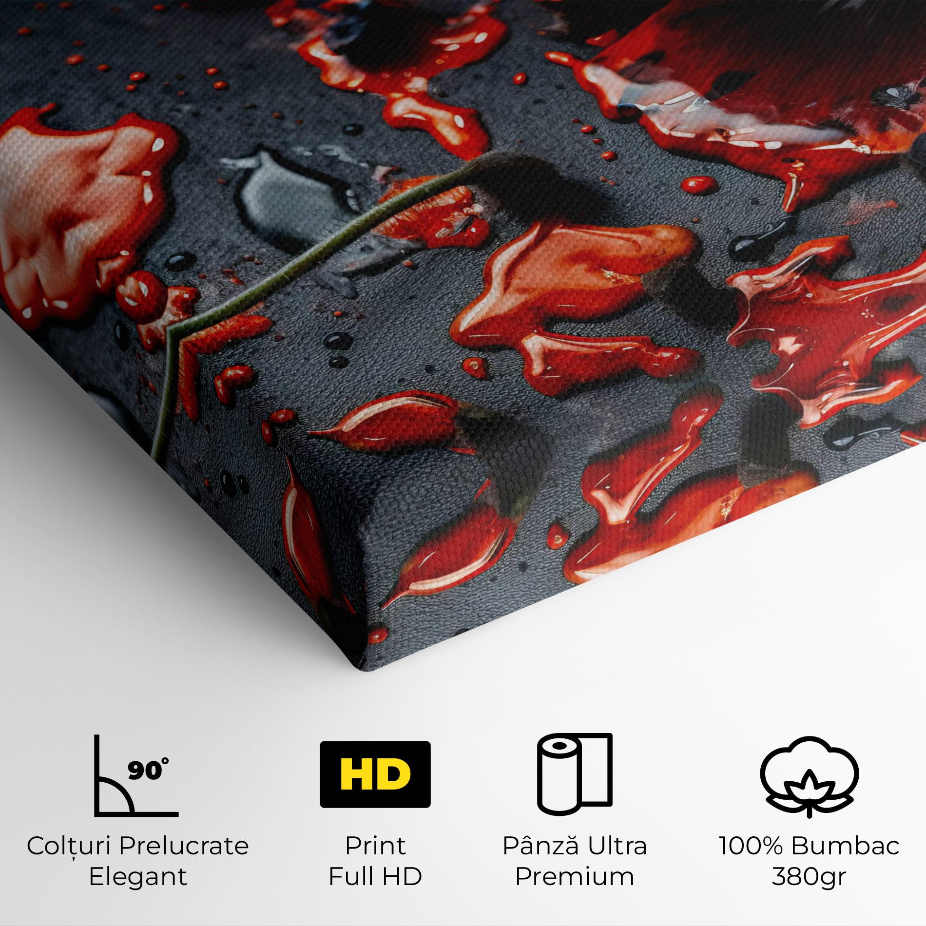 Tablou Canvas Beautiful Red Poppy Liquid mockup 4