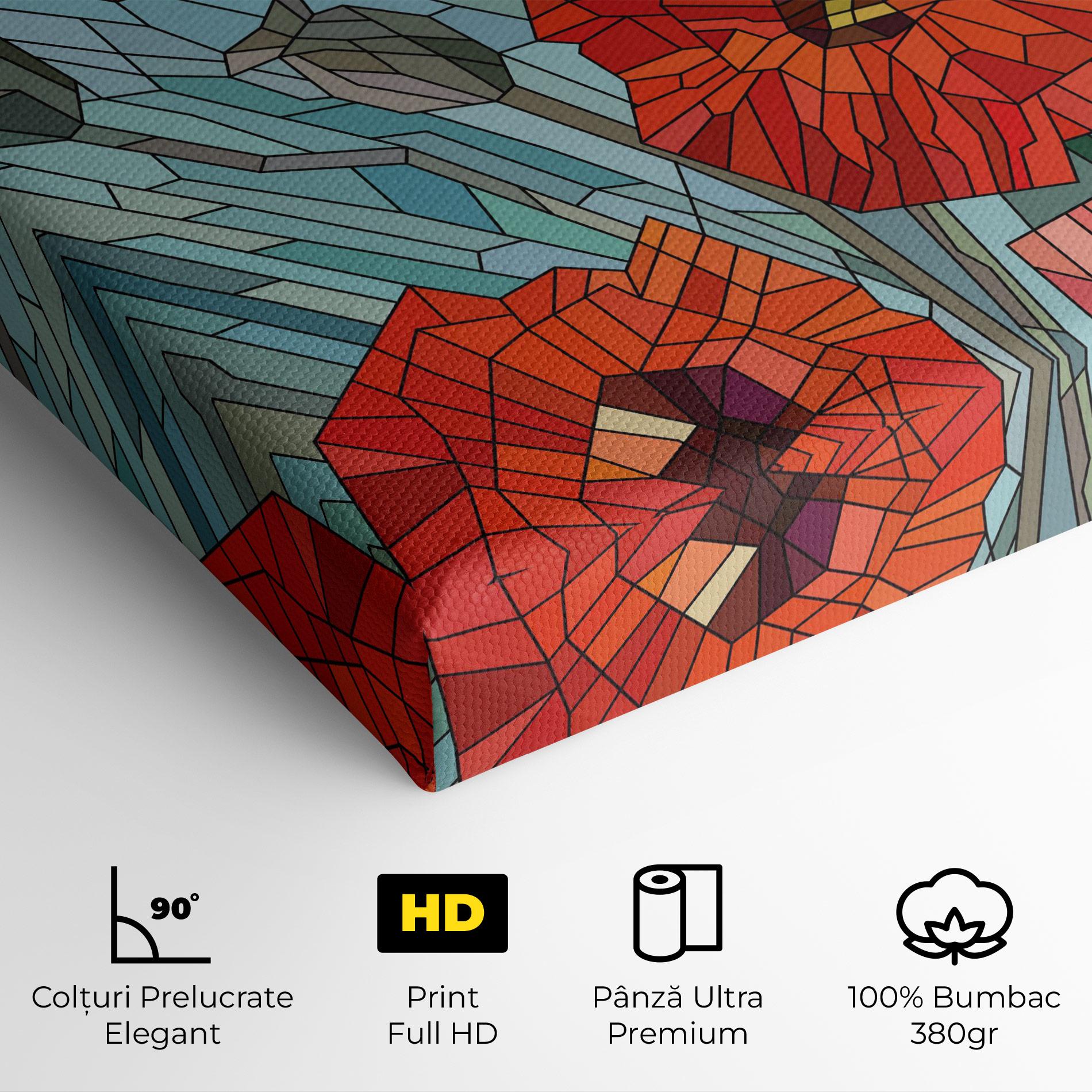 Tablou Canvas Blue Glass Poppy mockup 4