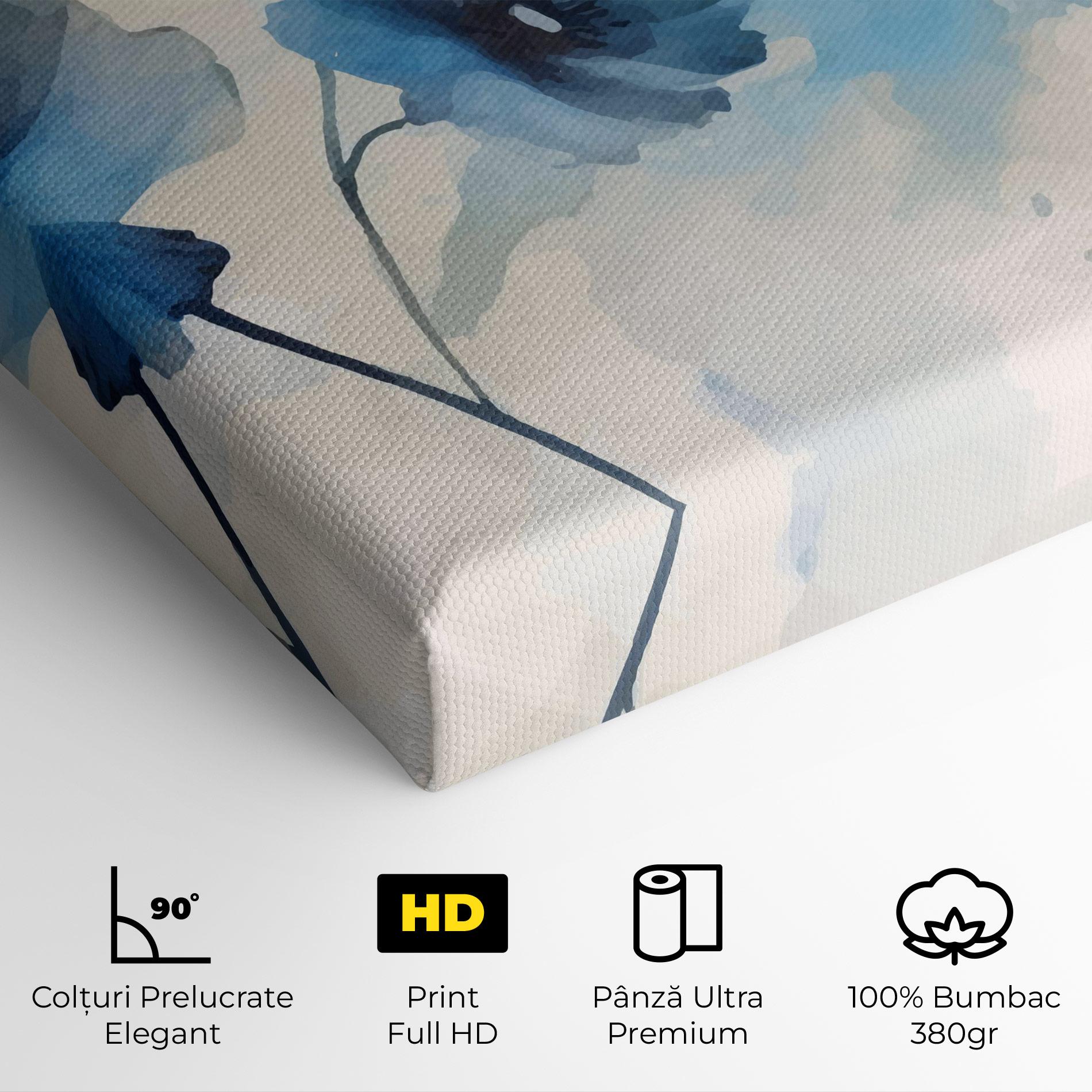 Tablou Canvas Blue Poppies mockup 4