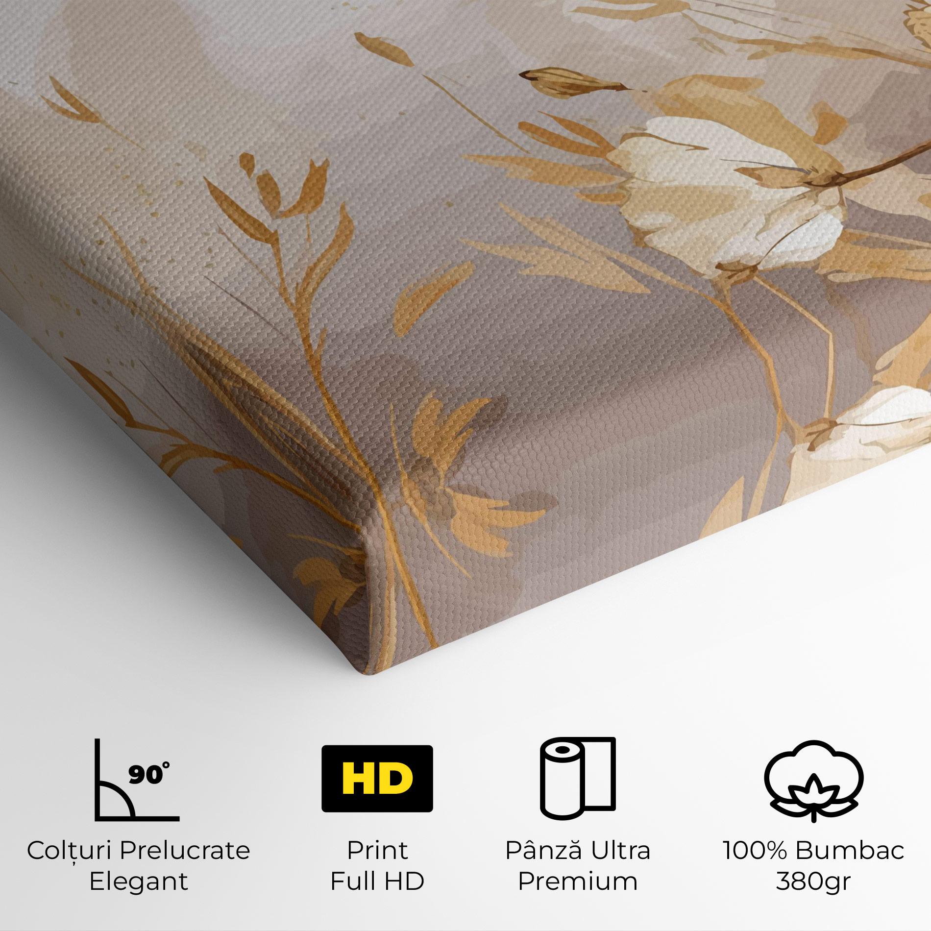 Tablou Canvas Gold Cream Poppy mockup 4