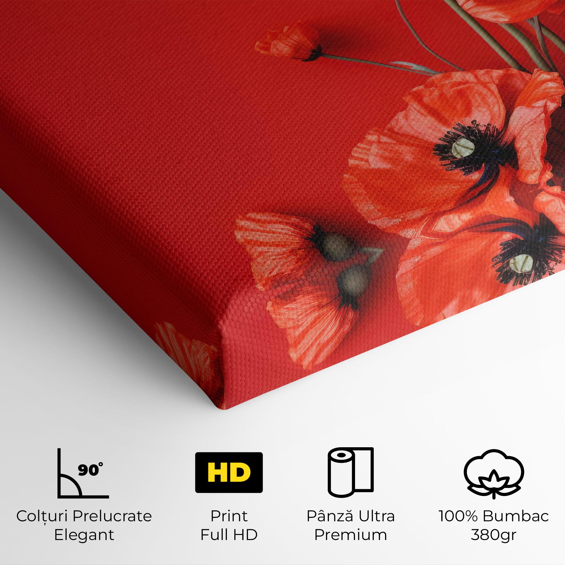 Tablou Canvas Poppies On The Table mockup 4