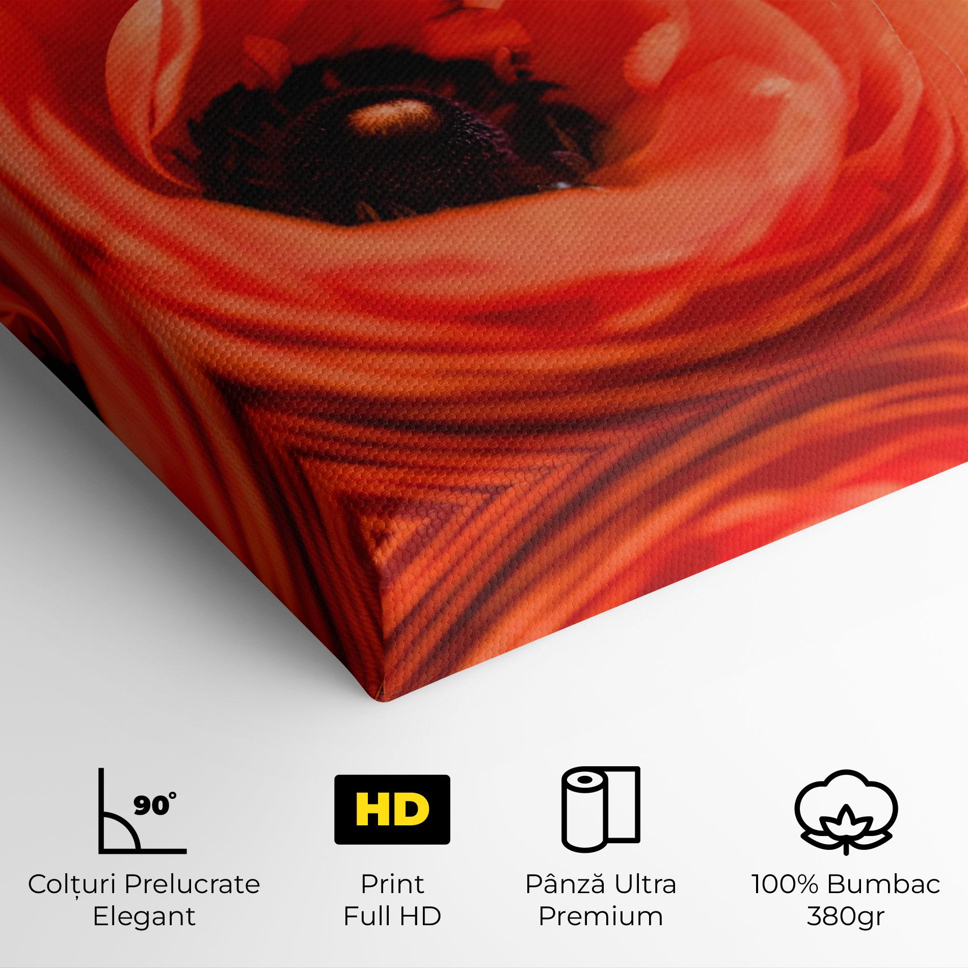Tablou Canvas Pretty Red Poppy mockup 4