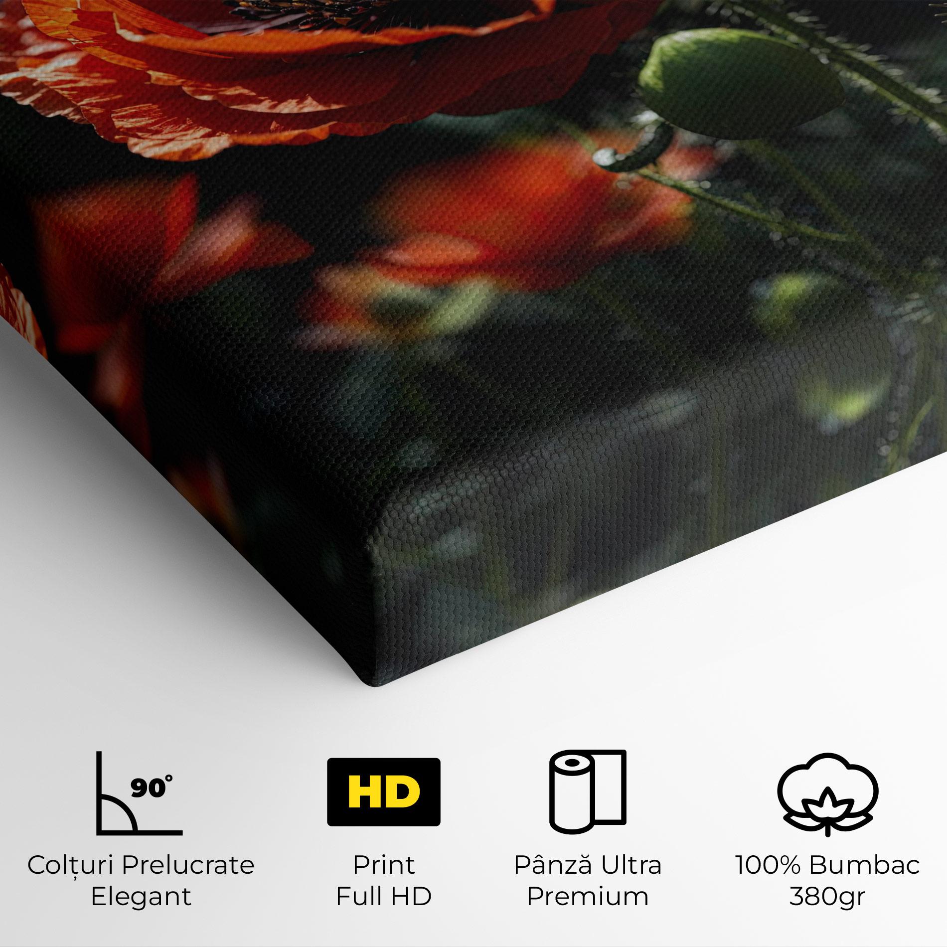 Tablou Canvas Red Poppy Close Up mockup 4