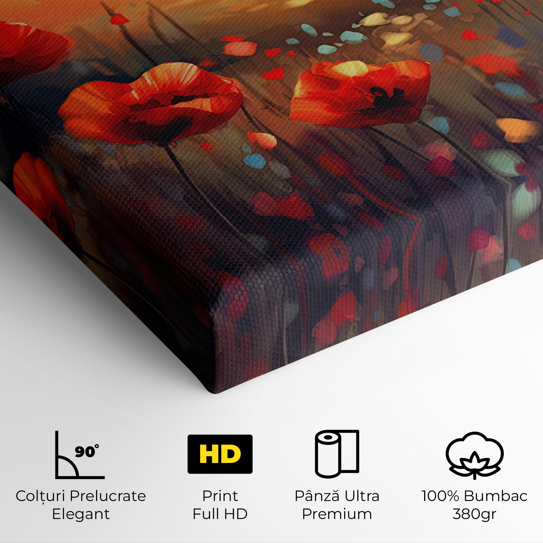 Tablou Canvas Sunrise Painting Poppies mockup 4