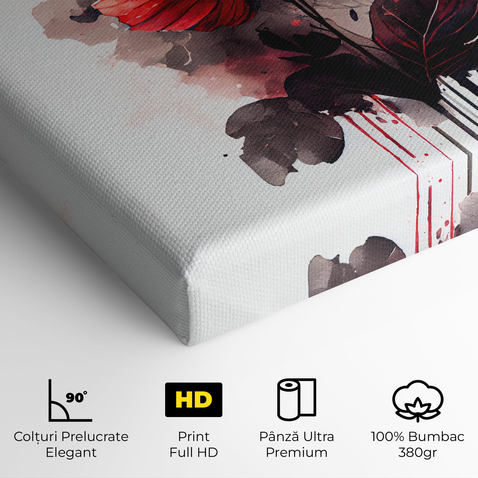 Tablou Canvas Watercolor Poppy mockup 4