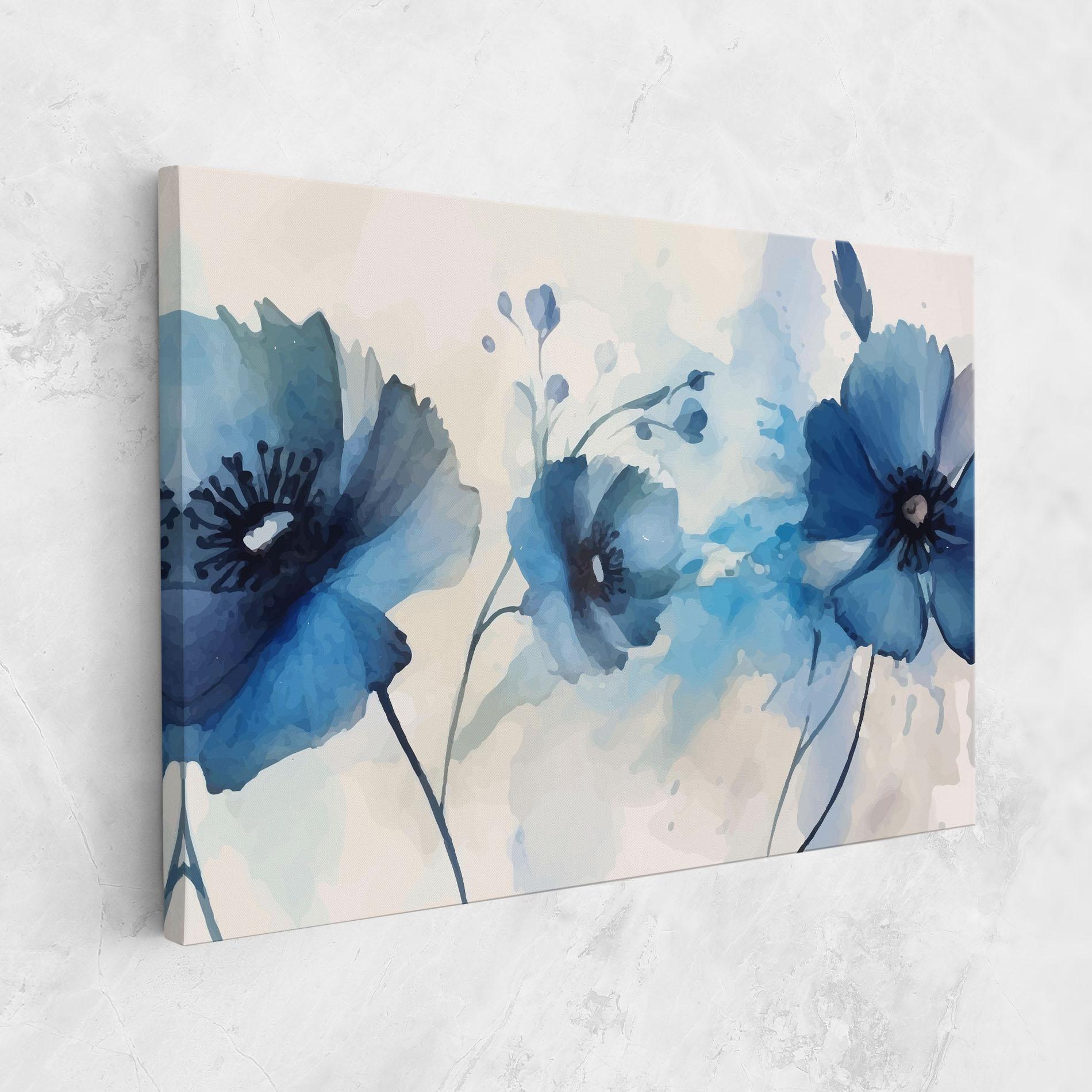 Tablou Canvas Blue Poppies mockup 1
