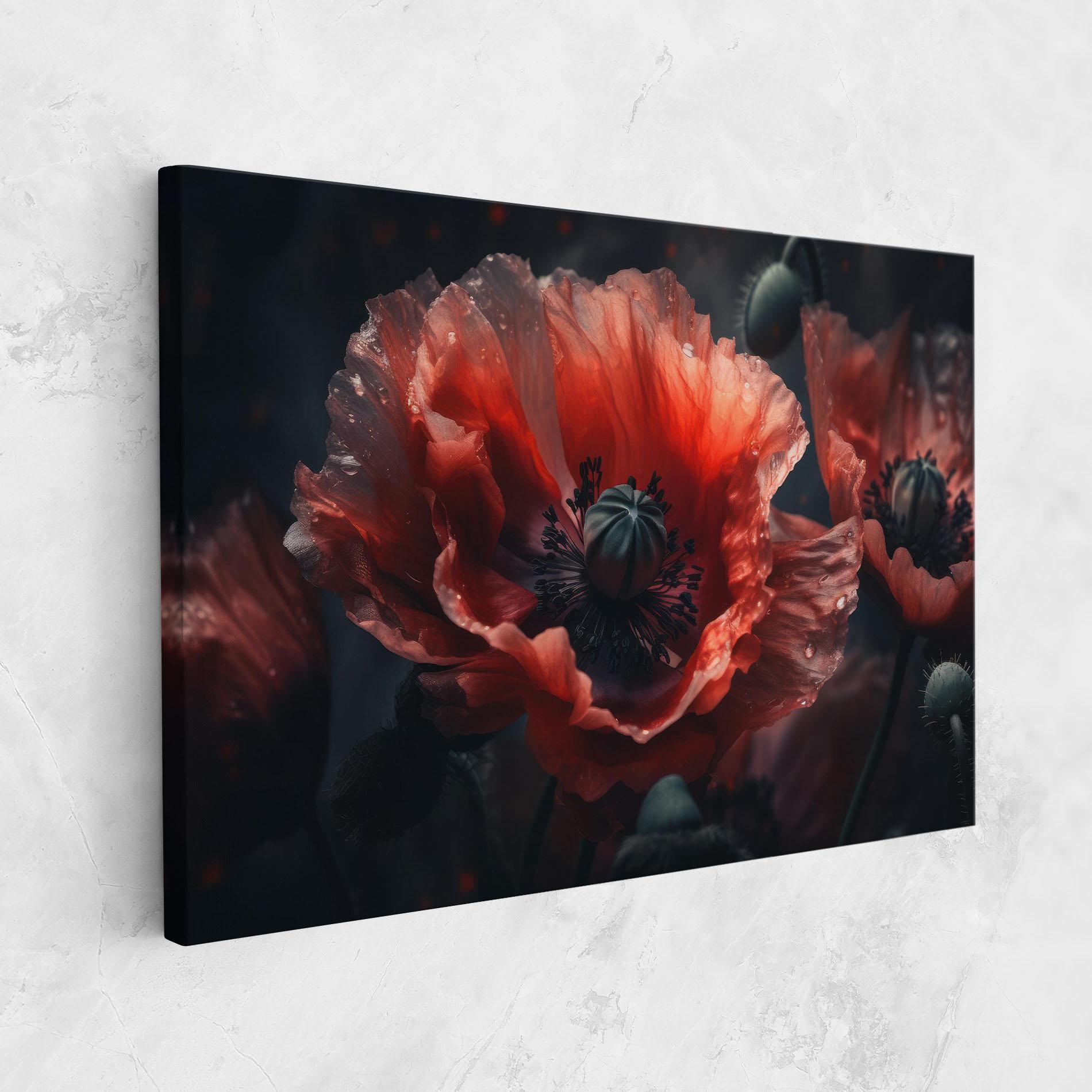 Tablou Canvas Dark Shade Poppy mockup 1
