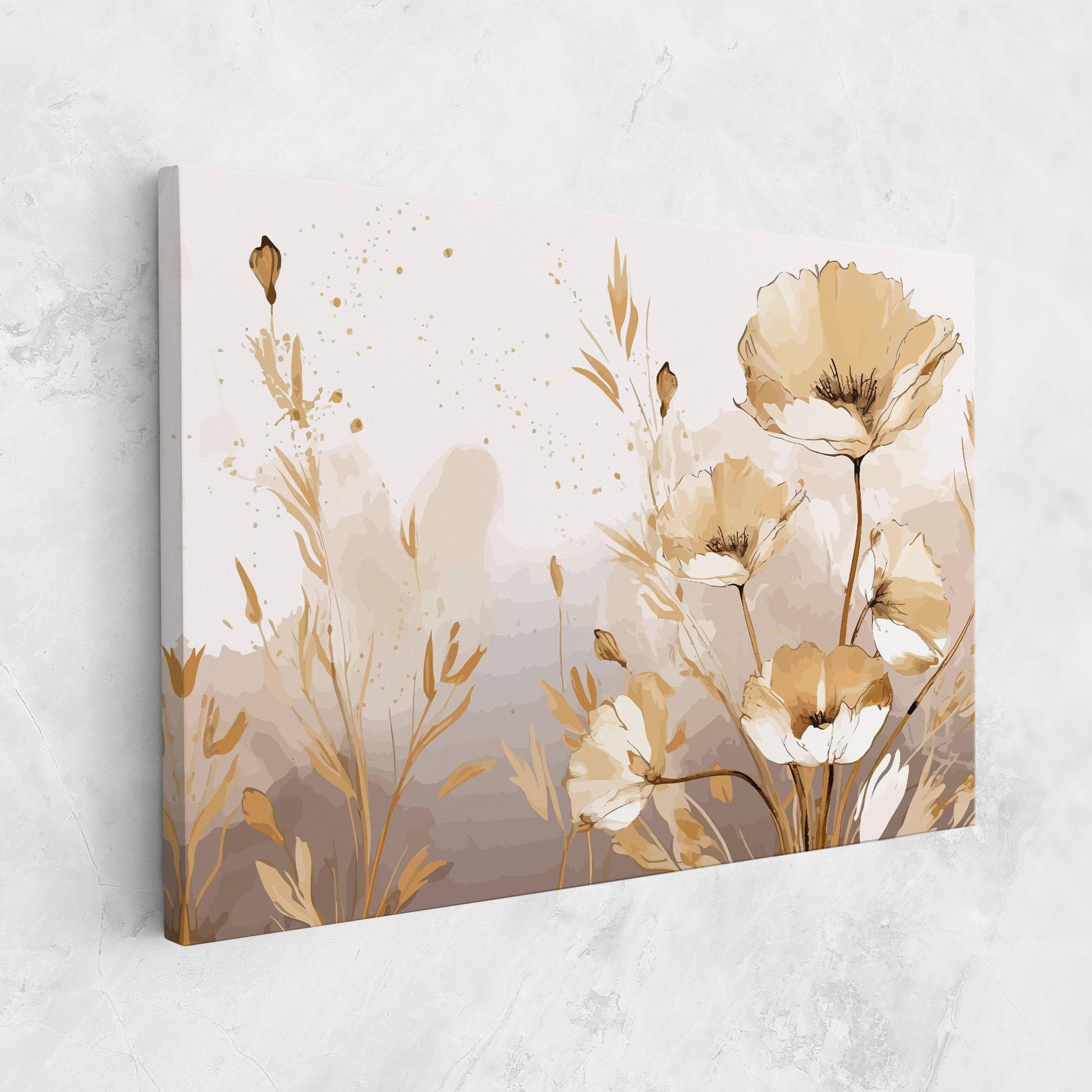 Tablou Canvas Gold Cream Poppy mockup 1