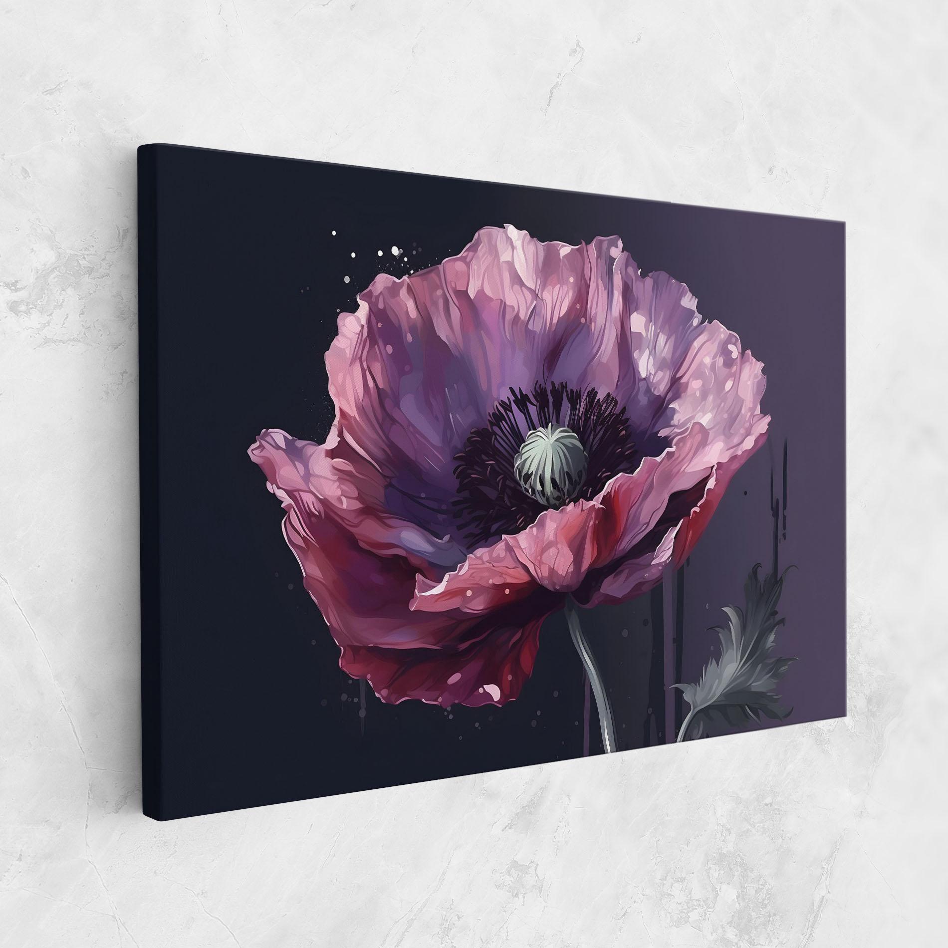 Tablou Canvas Light Purple Poppy mockup 1