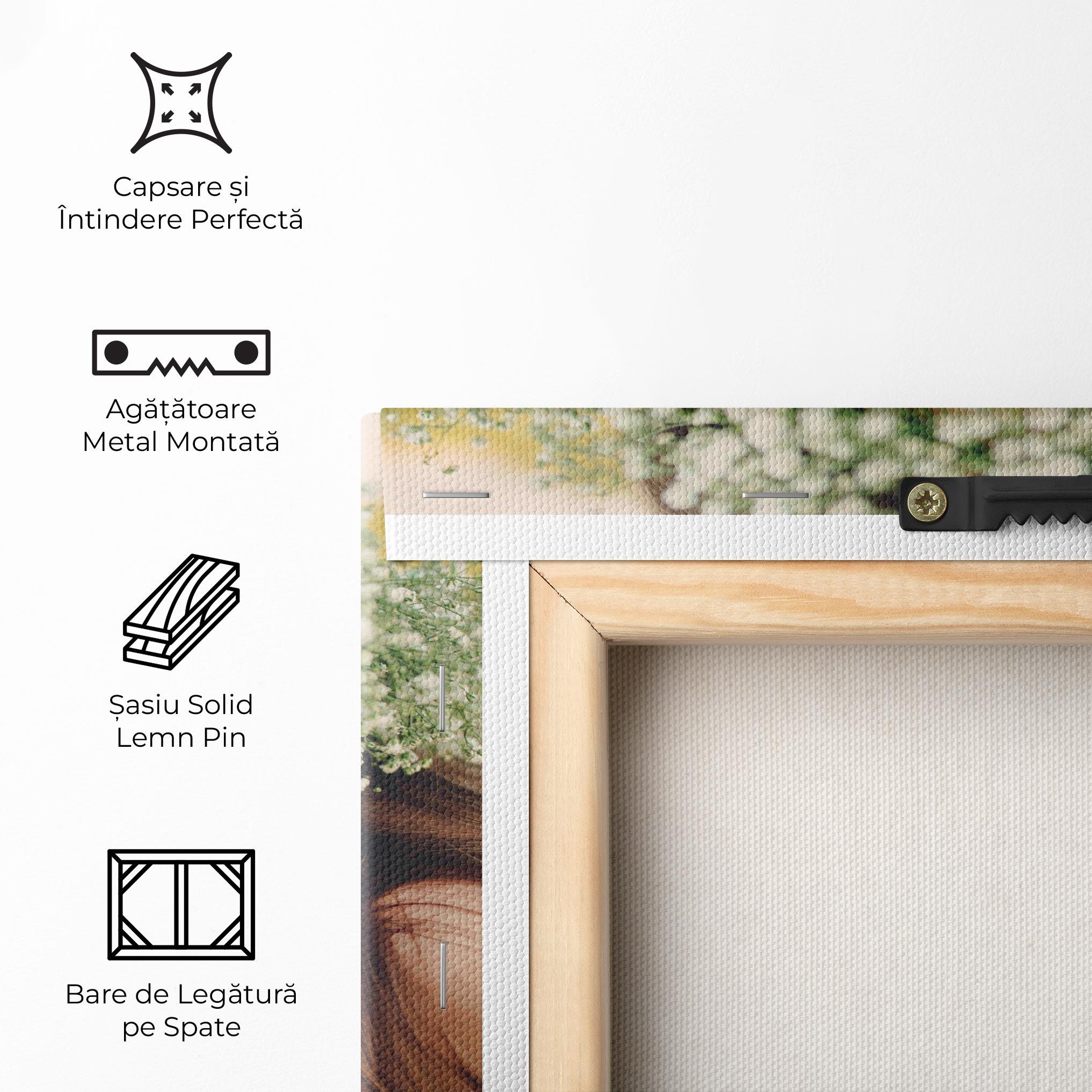 Tablou Canvas Girl With Poppies mockup 5