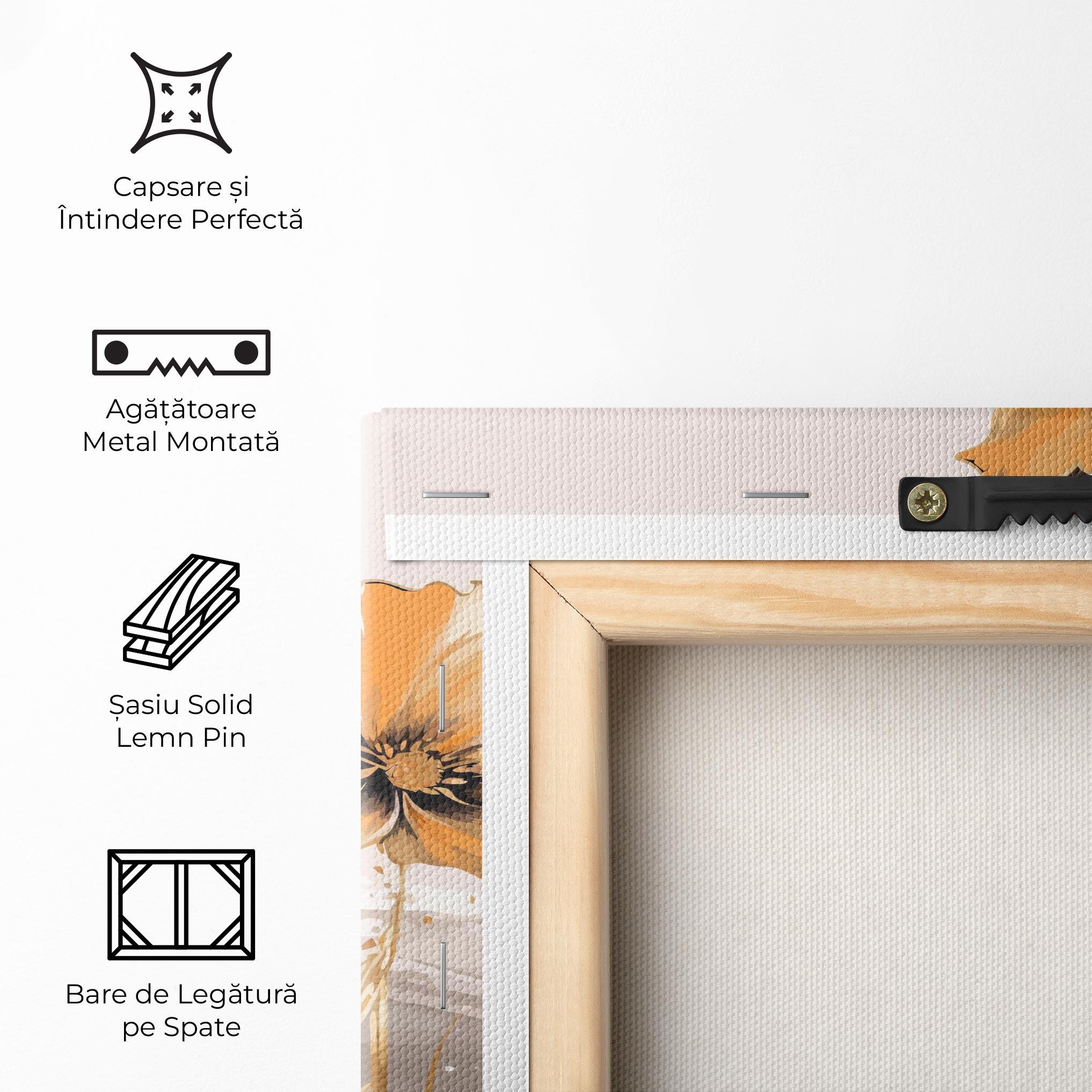 Tablou Canvas Gold Black Poppy mockup 5