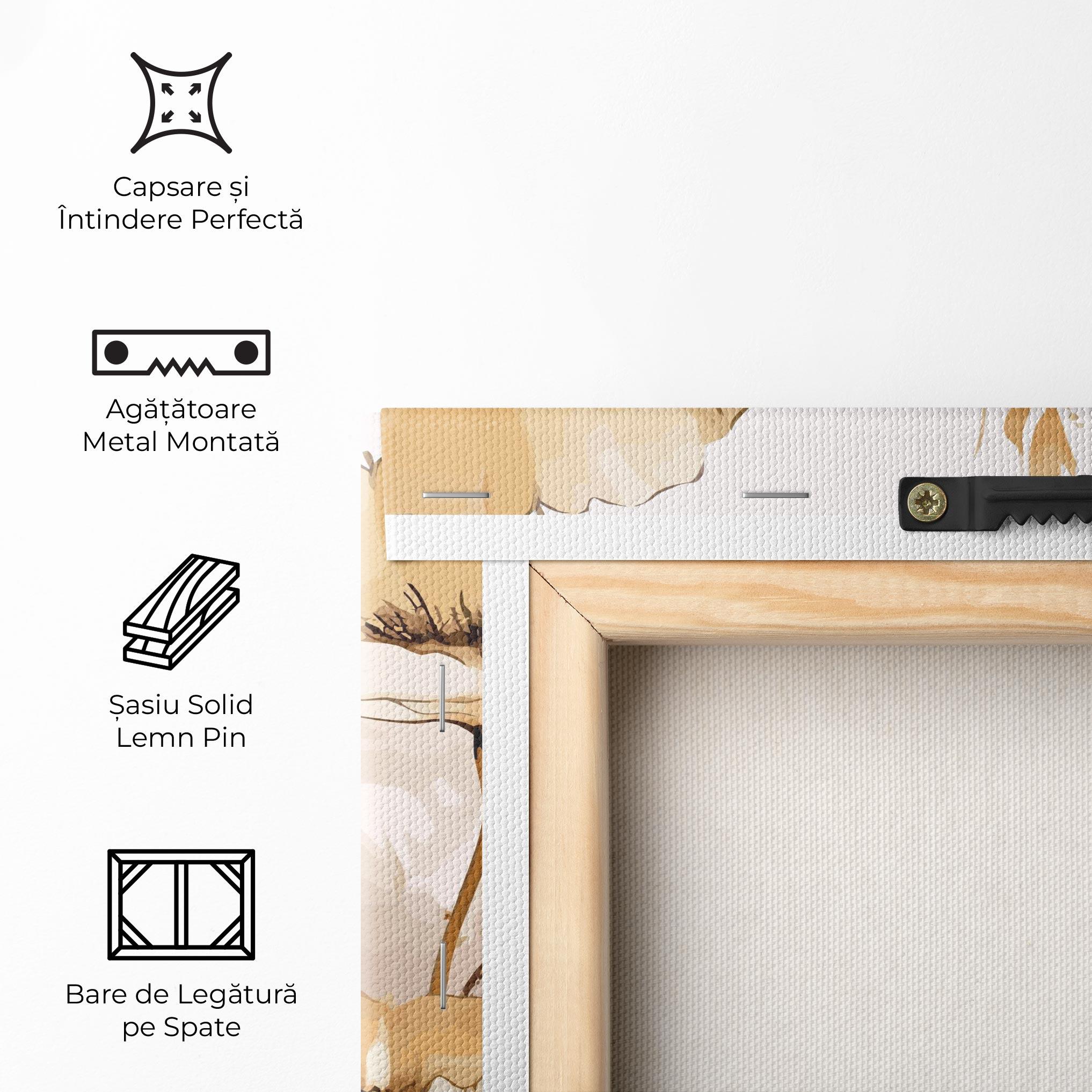 Tablou Canvas Gold Cream Poppy mockup 5