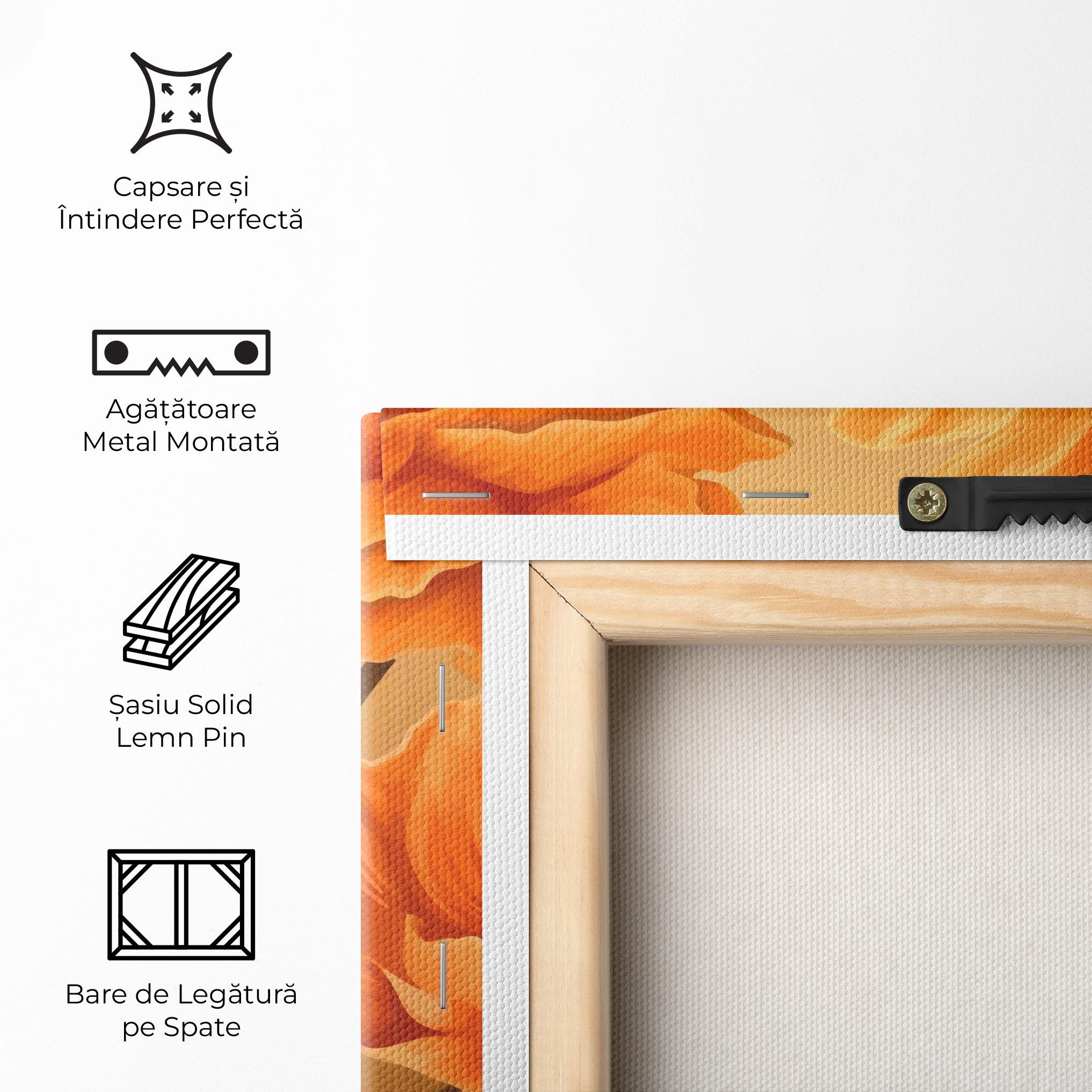 Tablou Canvas Pastel Orange Poppy mockup 5