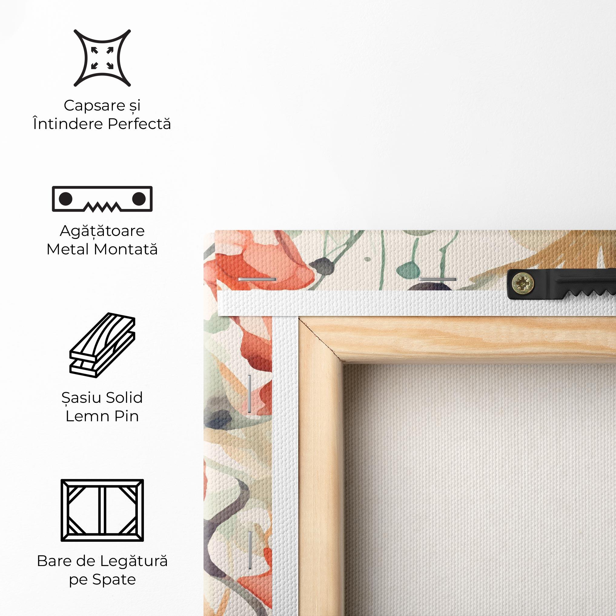 Tablou Canvas Poppy Red Cream mockup 5