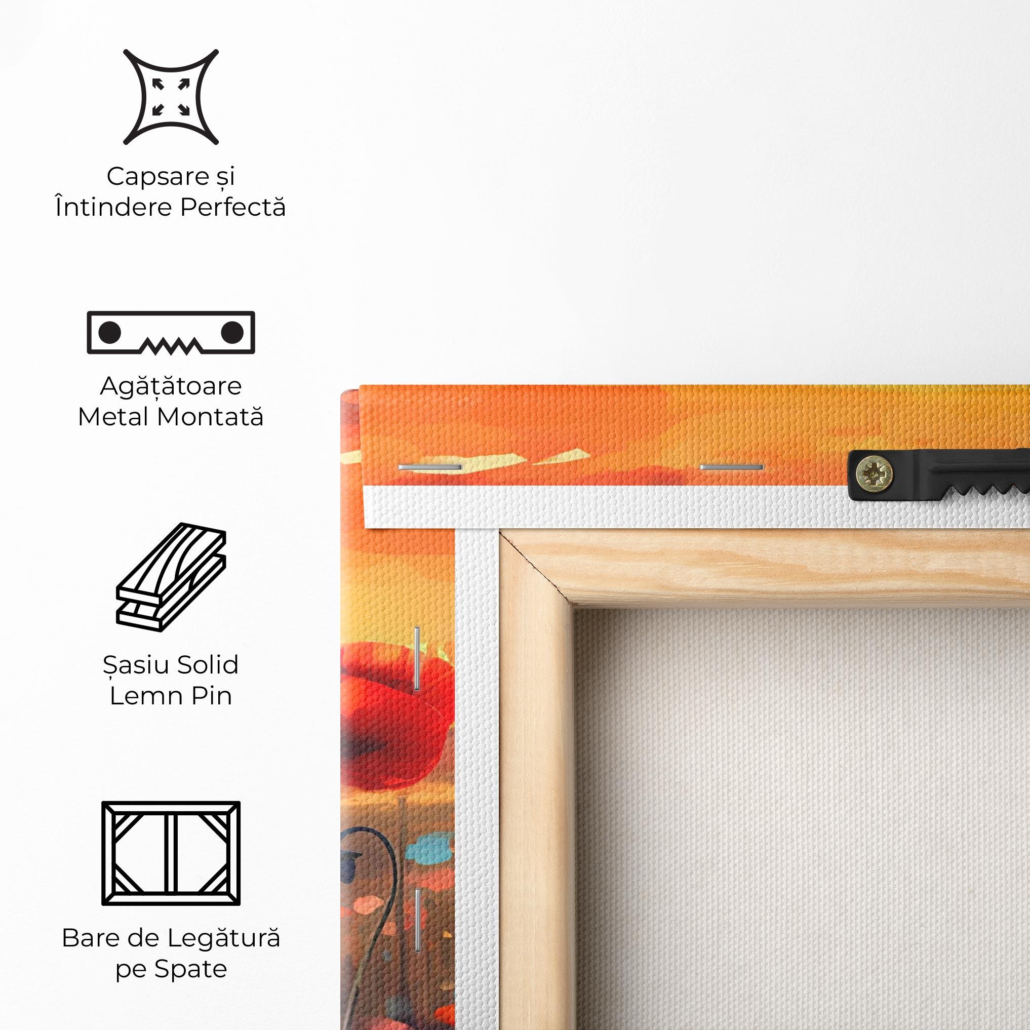 Tablou Canvas Sunrise Painting Poppies mockup 5