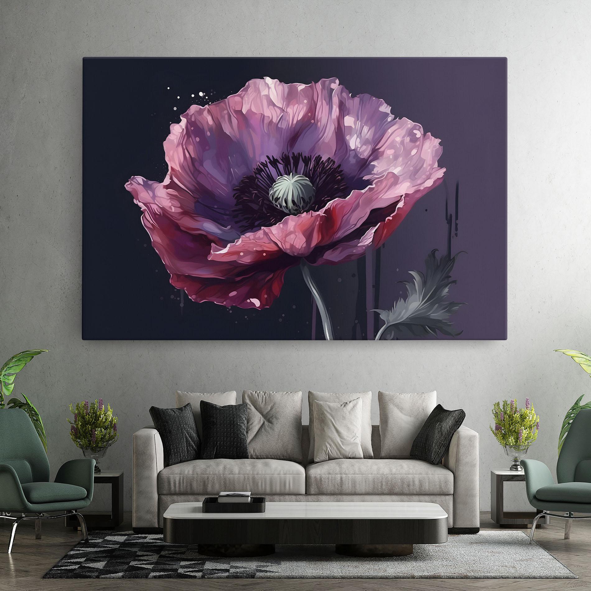 Tablou Canvas Light Purple Poppy mockup 7
