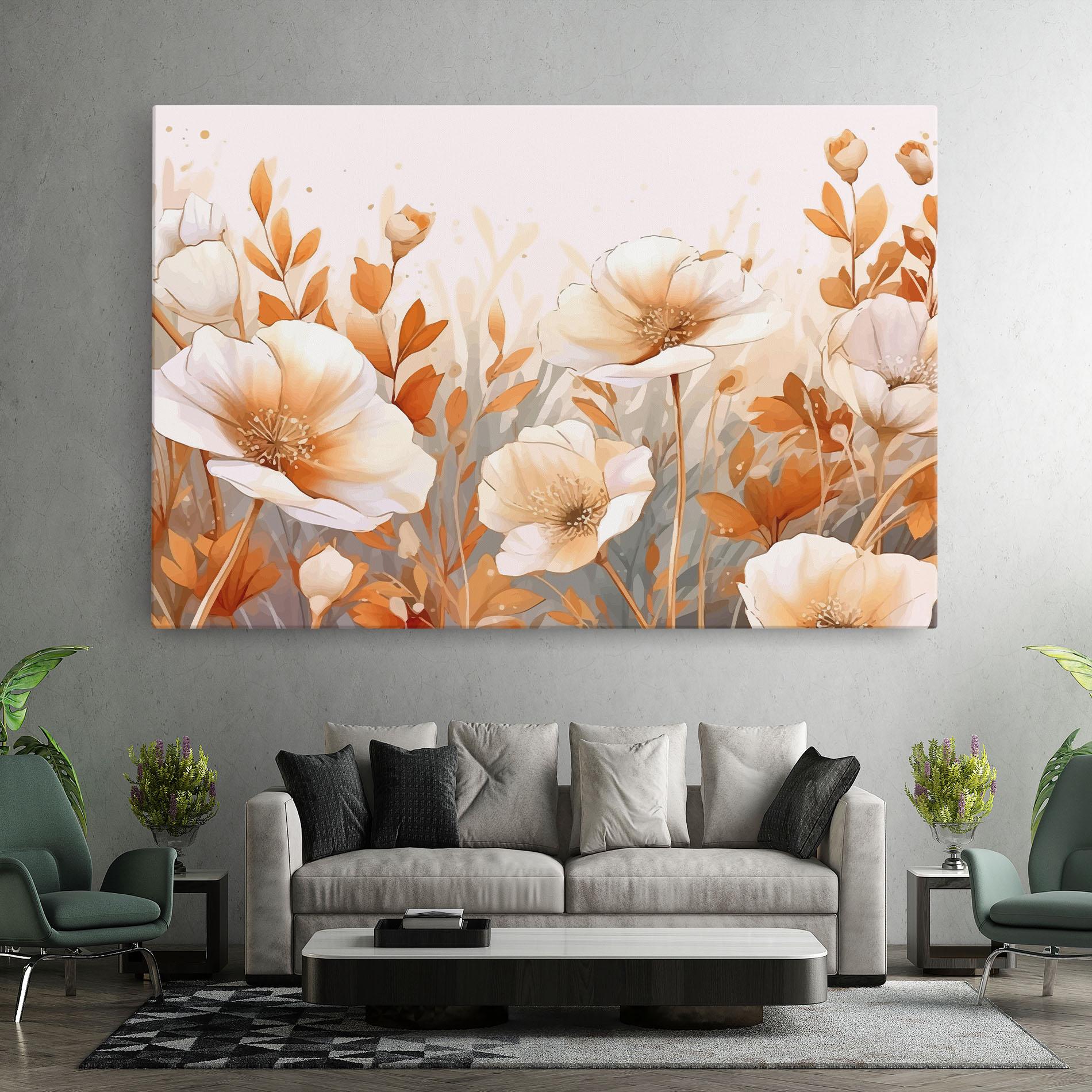 Tablou Canvas Orange Cream Poppy mockup 7
