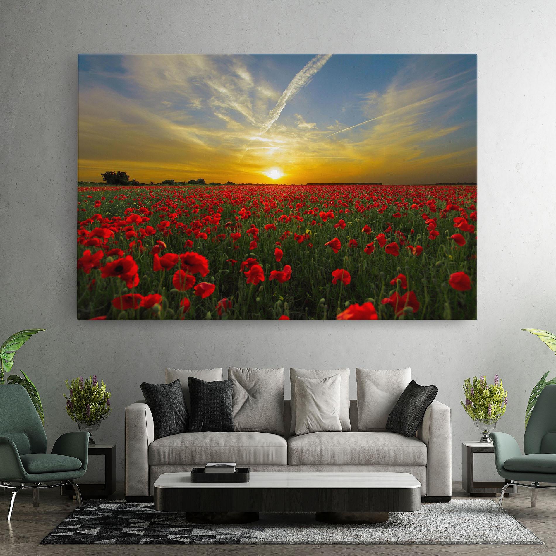 Tablou Canvas Poppies Sunset mockup 7