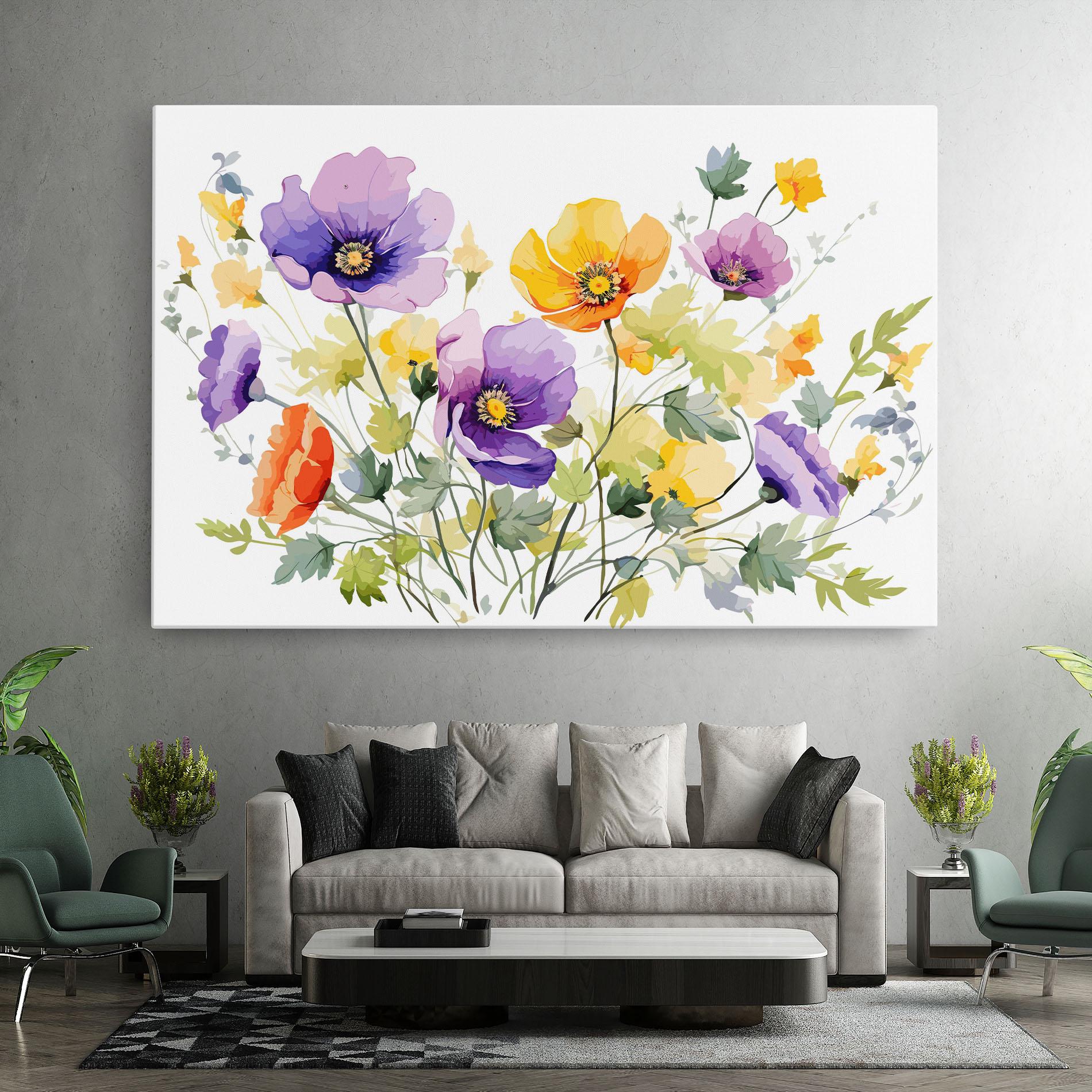 Tablou Canvas Purple Orange Poppy mockup 7