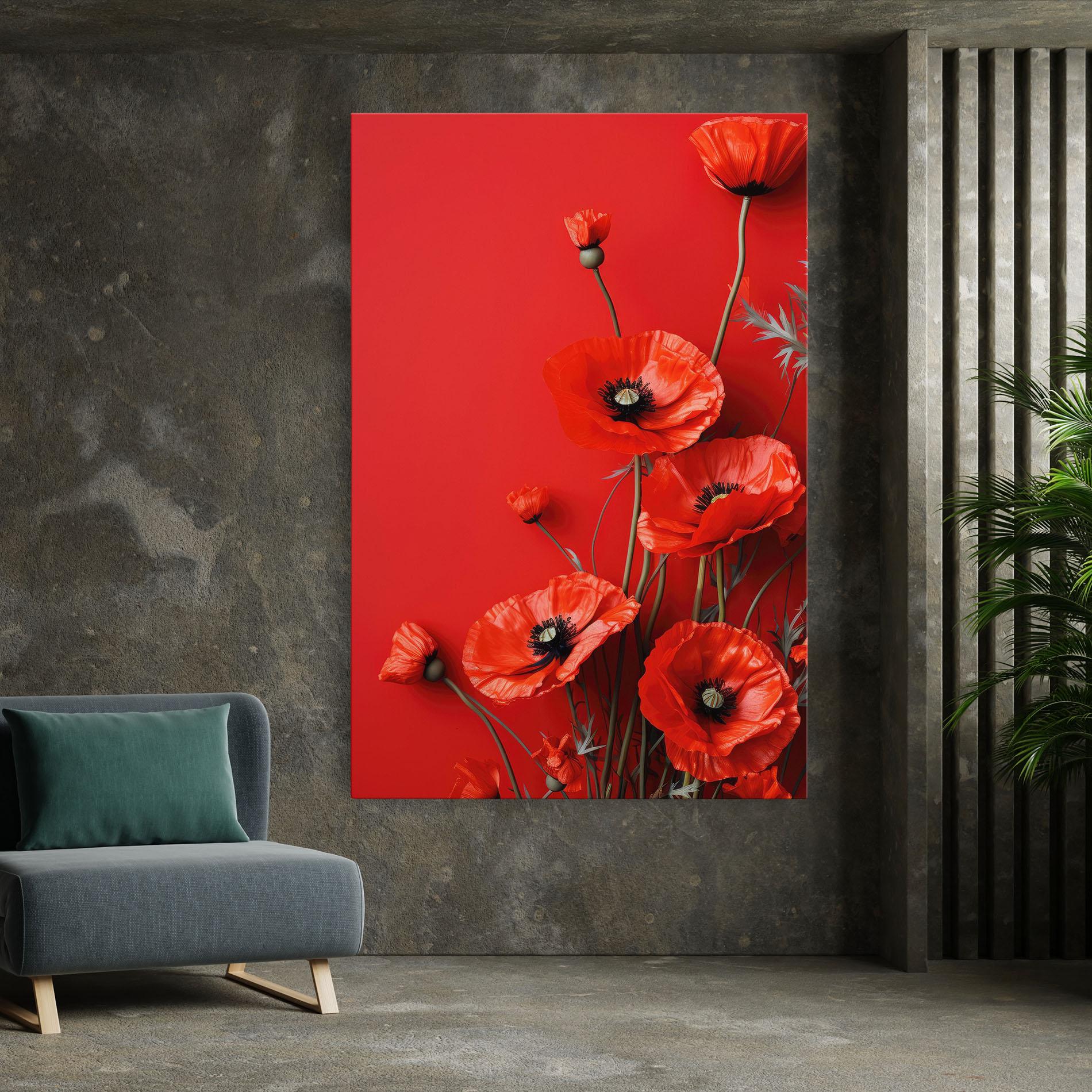 Tablou Canvas Poppies On The Table mockup 7