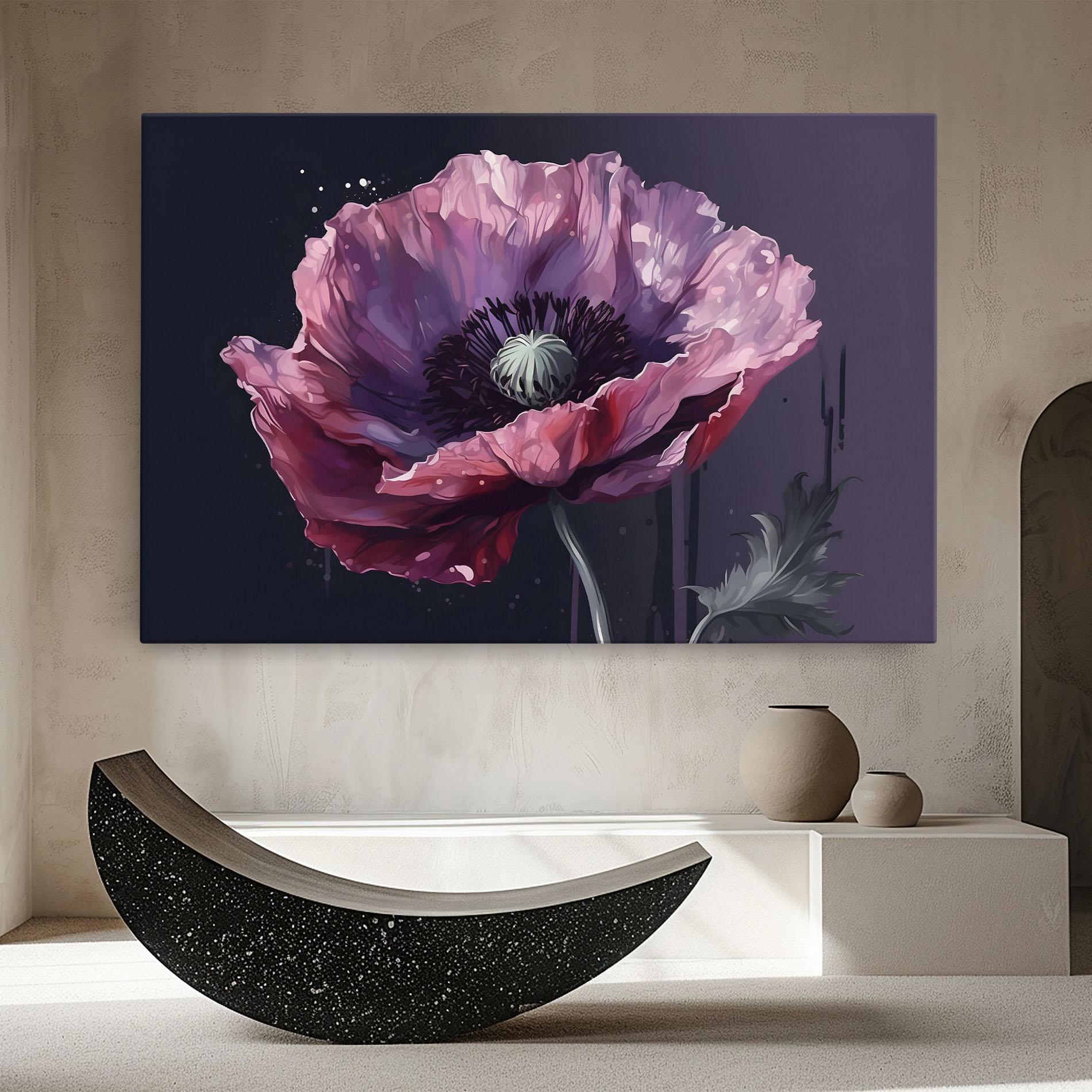 Tablou Canvas Light Purple Poppy mockup 8