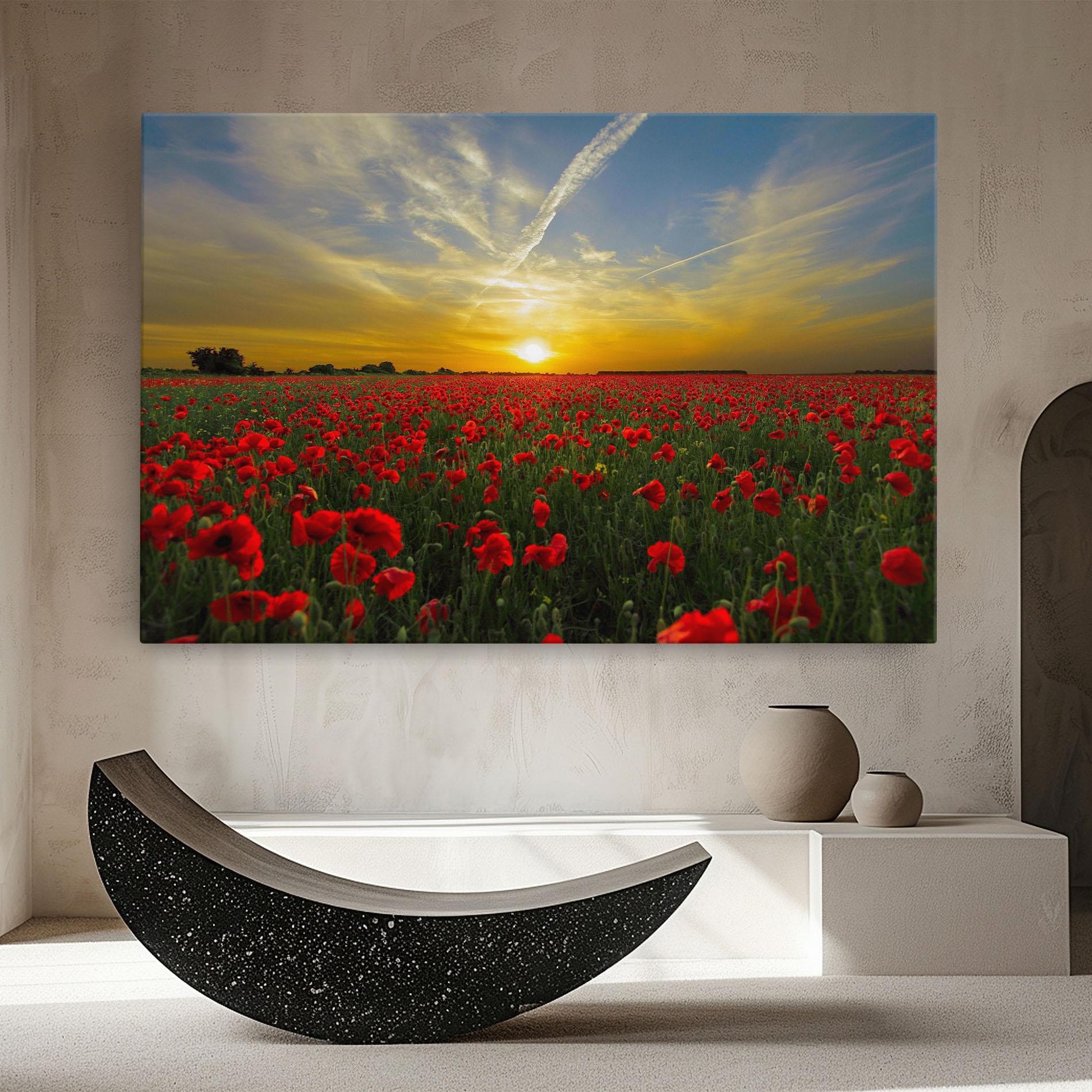 Tablou Canvas Poppies Sunset mockup 8