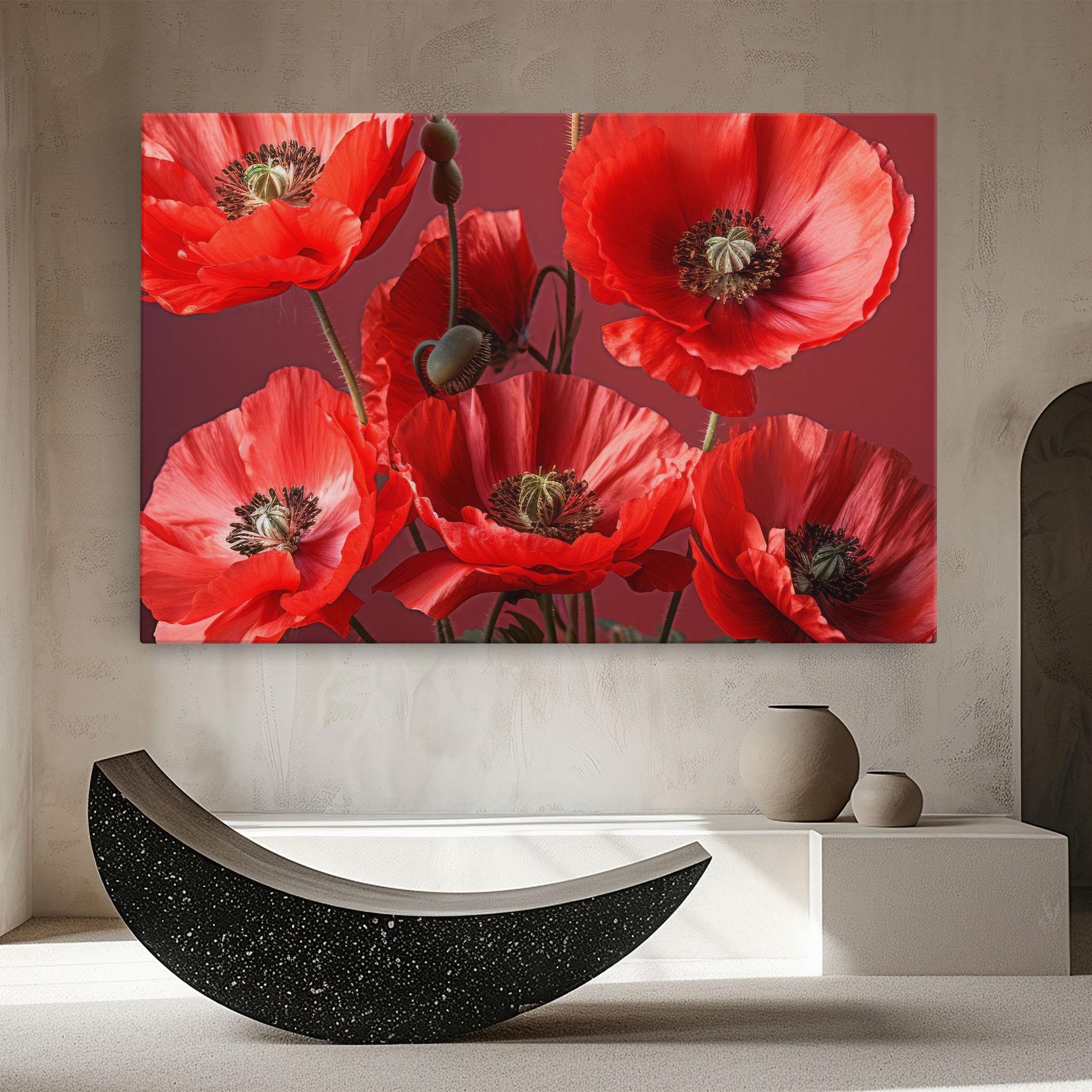 Tablou Canvas Red Poppies mockup 8