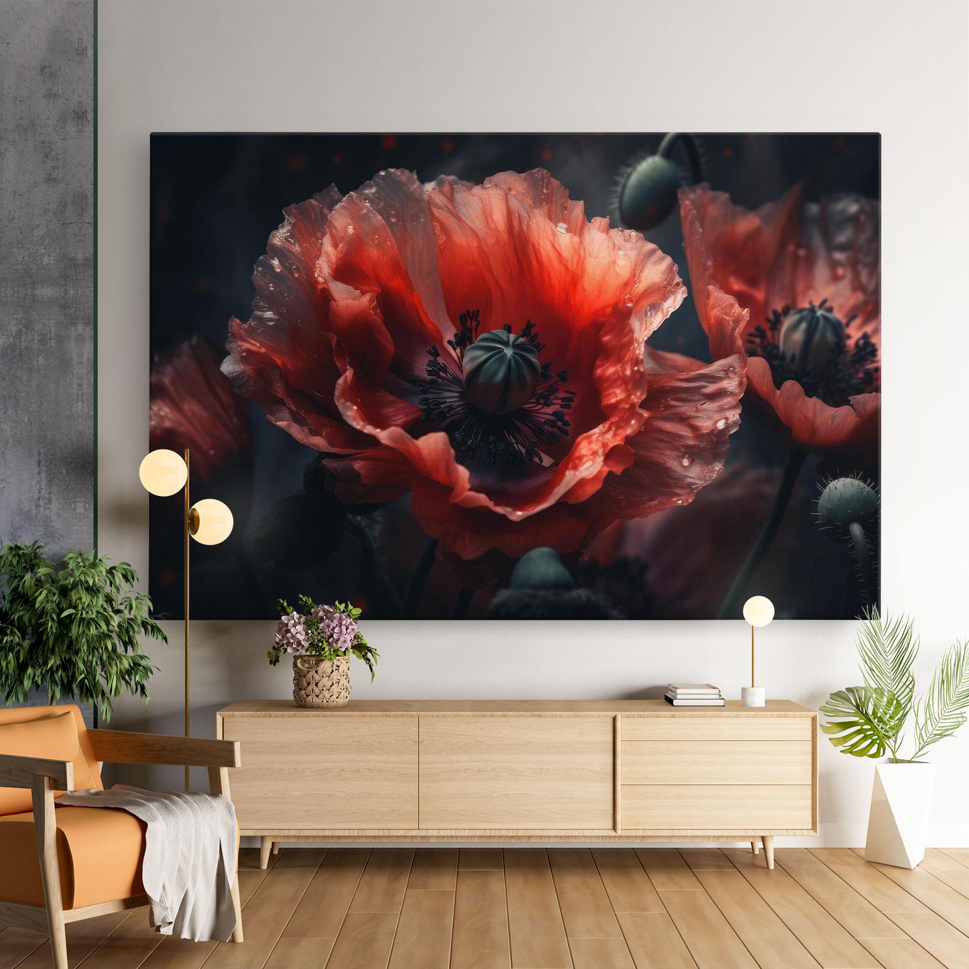 Tablou Canvas Dark Shade Poppy mockup 9