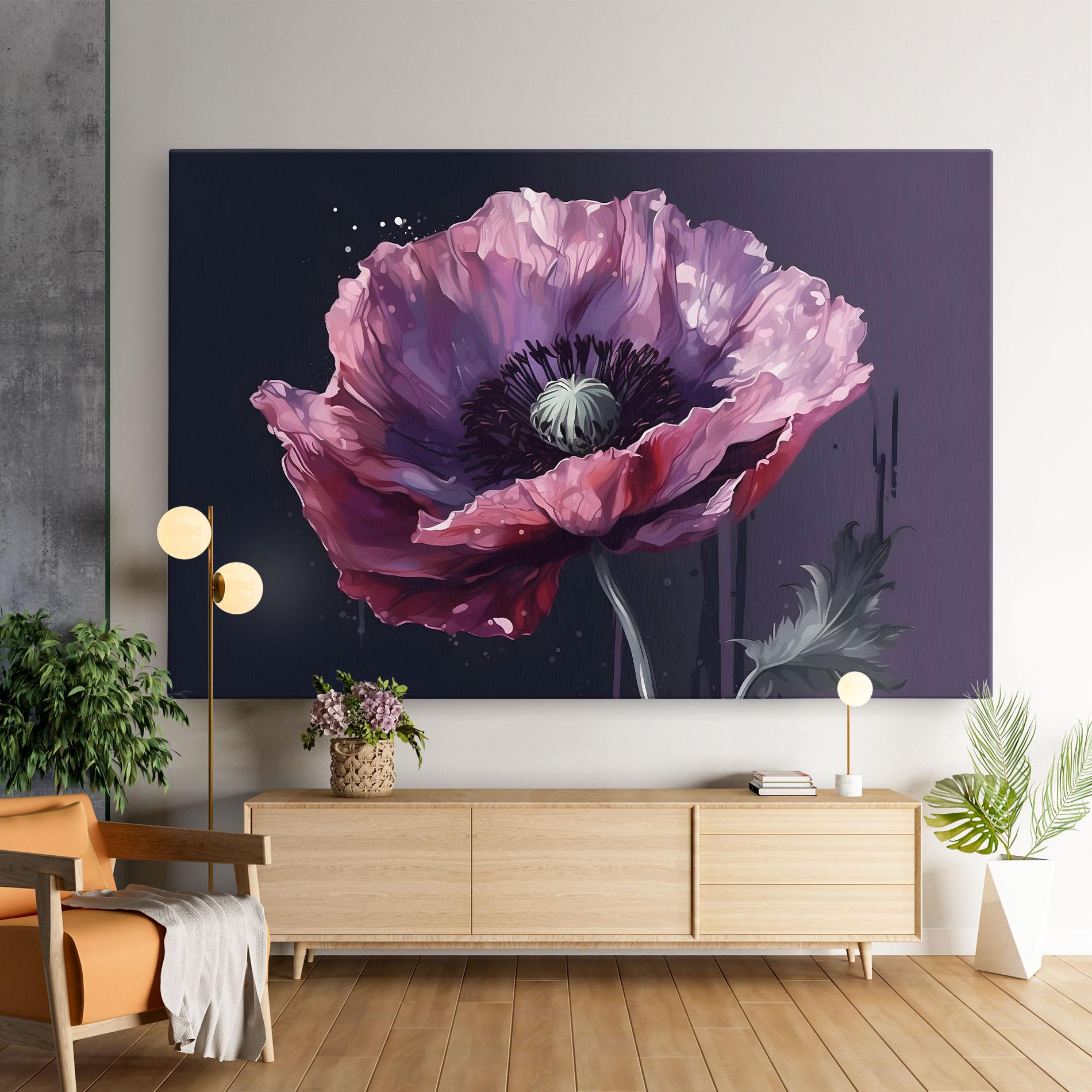 Tablou Canvas Light Purple Poppy mockup 9