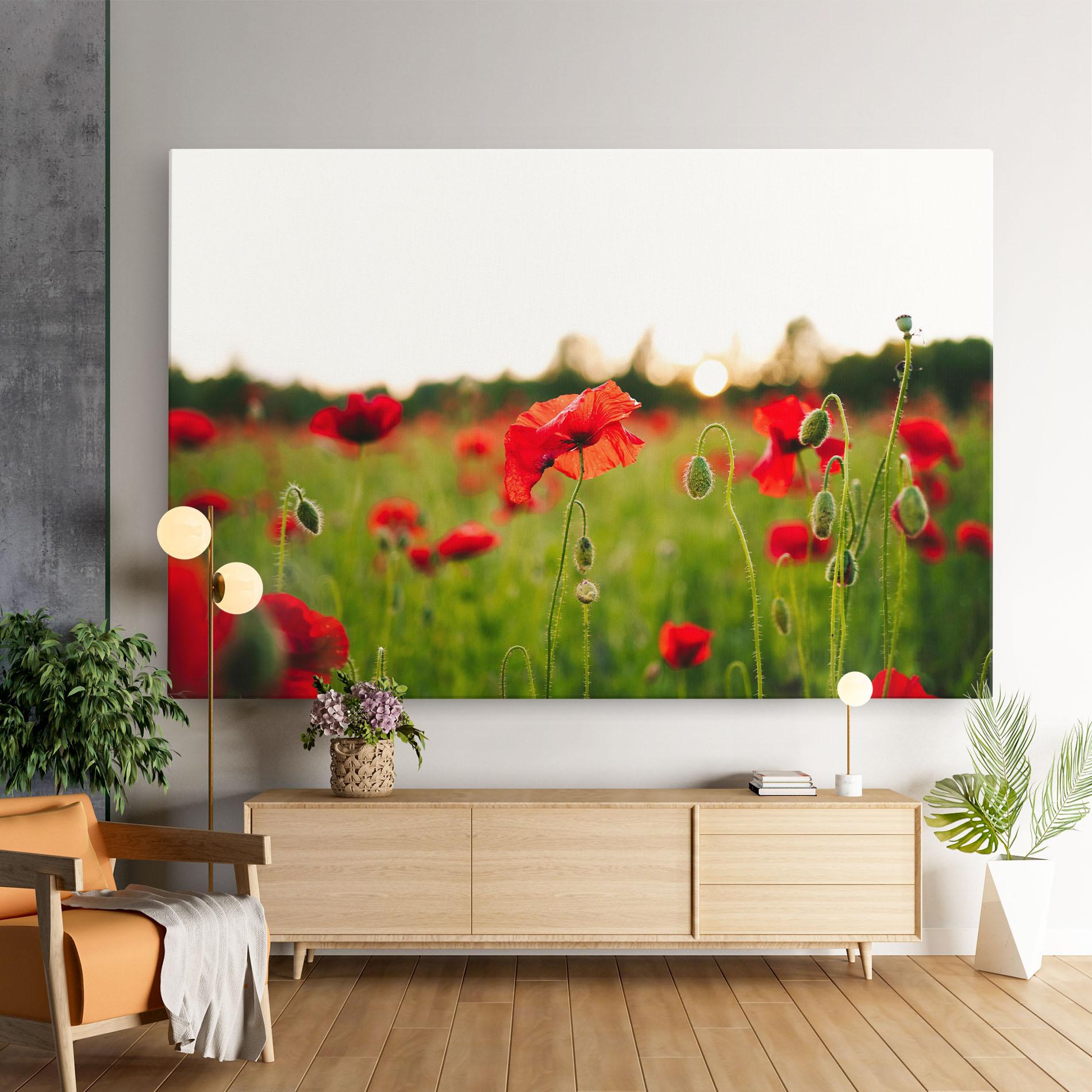 Tablou Canvas Poppies Field mockup 9