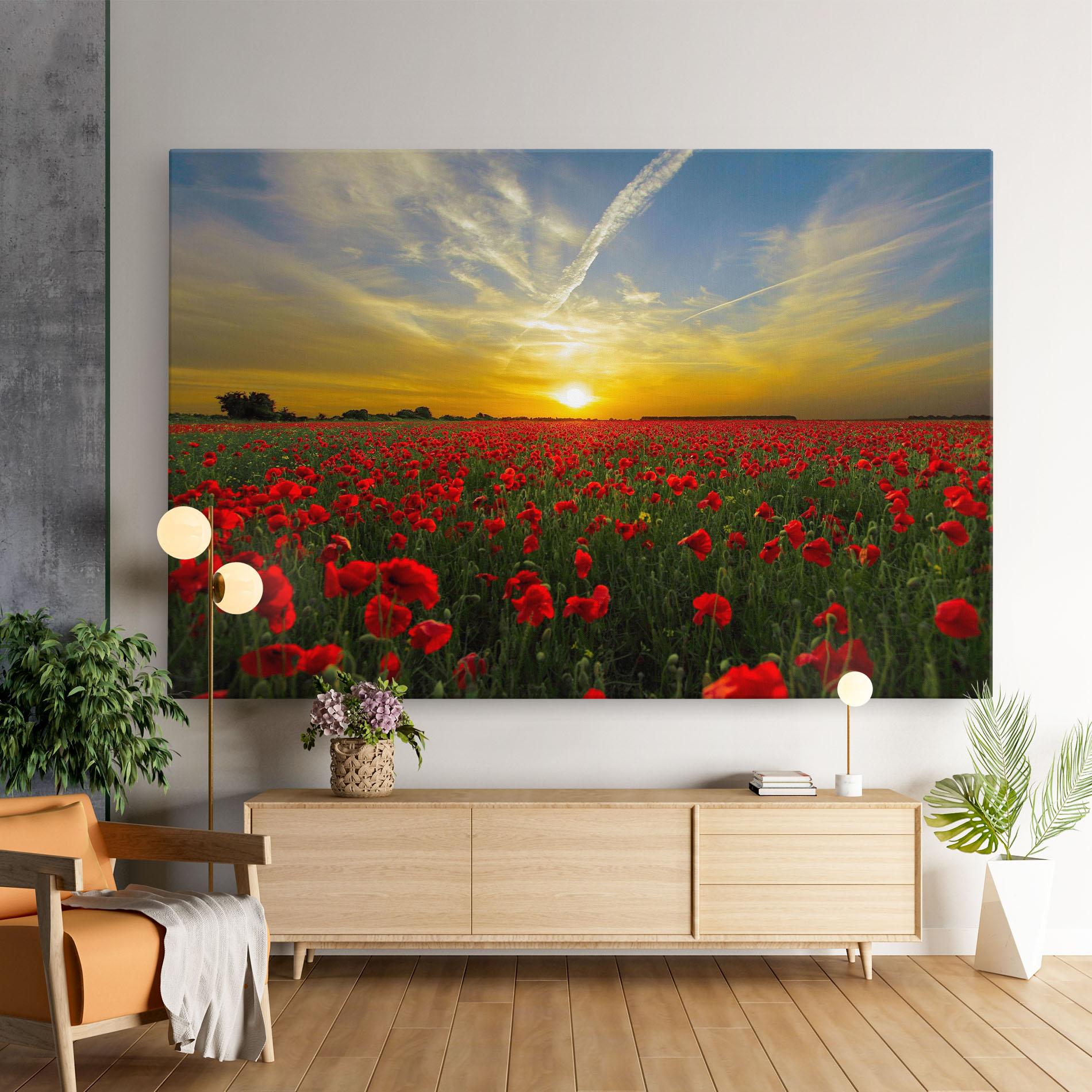 Tablou Canvas Poppies Sunset mockup 9