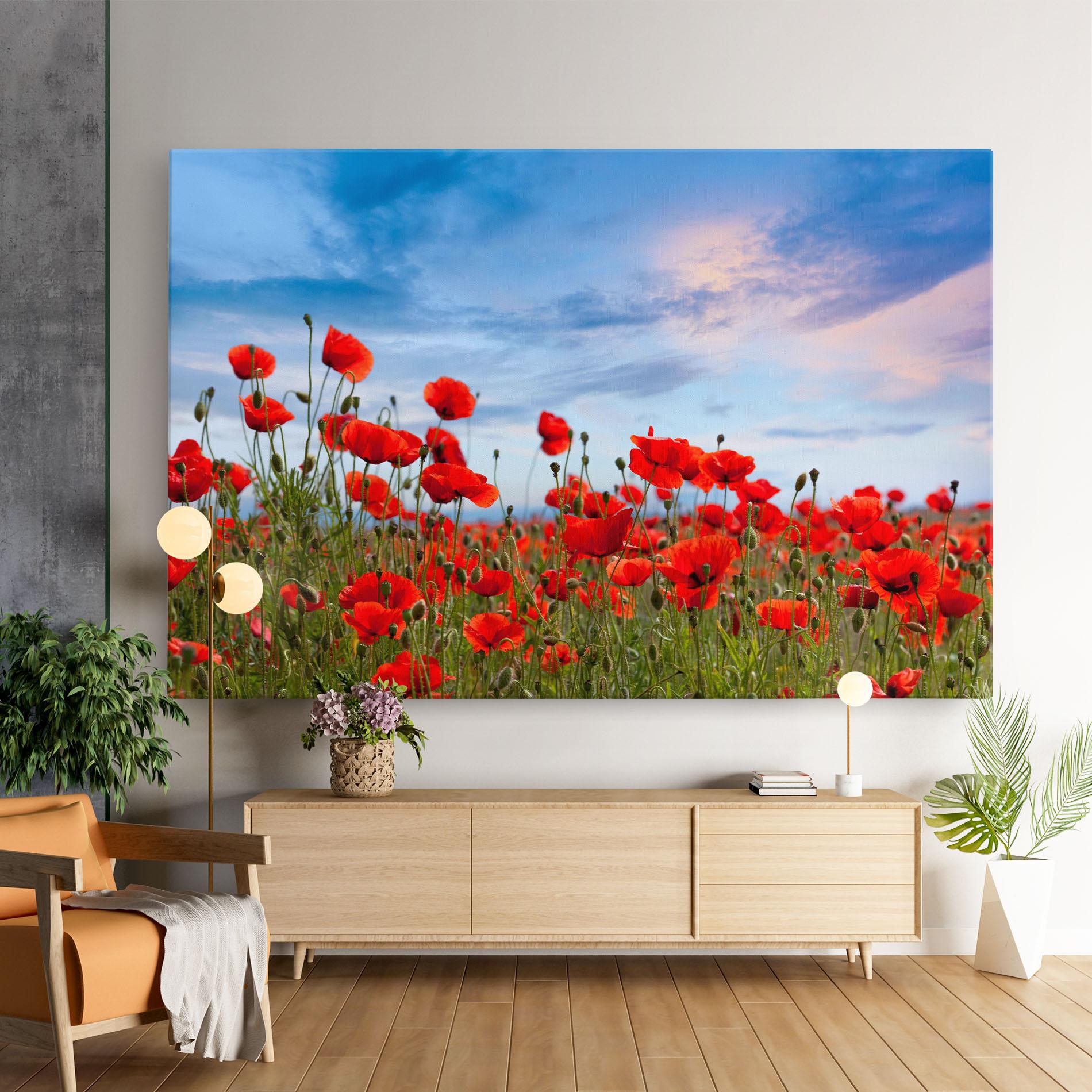 Tablou Canvas Poppy Field mockup 9
